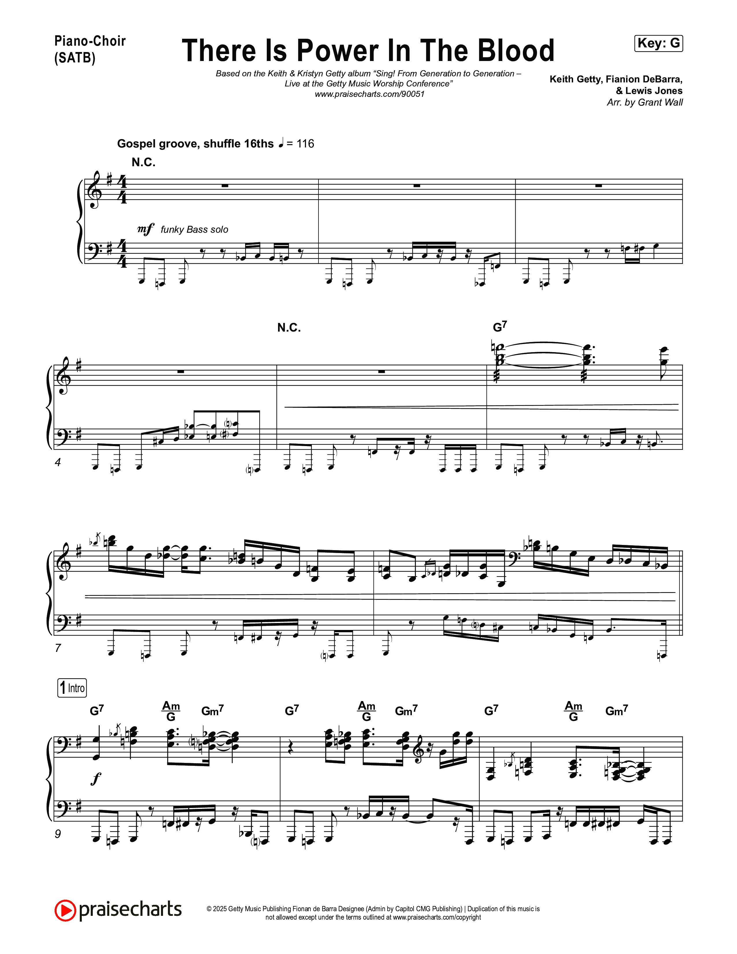 There Is Power In The Blood Piano/Vocal Pack (Keith & Kristyn Getty / CityAlight / Matt Boswell / Bryan Fowler / Jordan Kauflin / Matt Papa / The Getty Girls / Sing!)