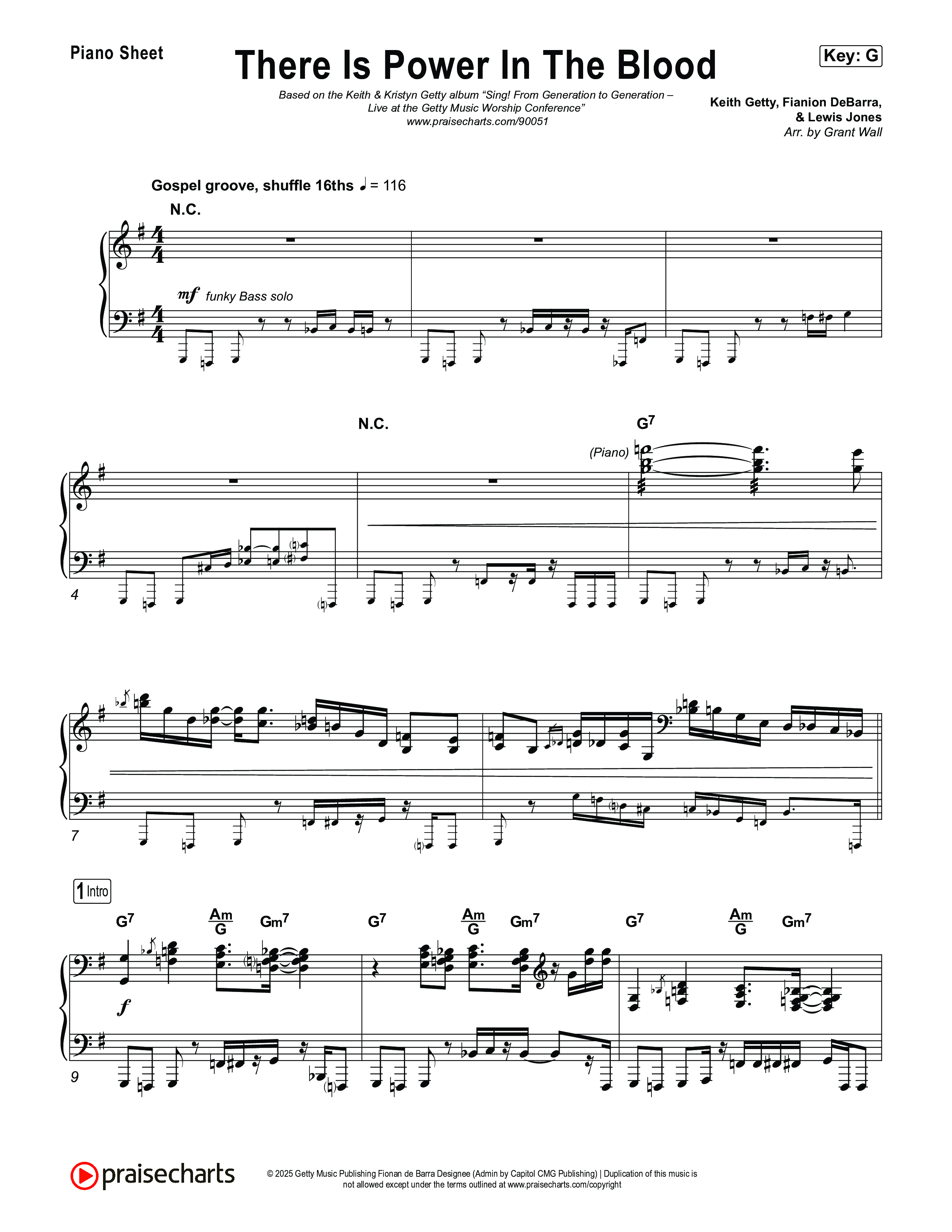 There Is Power In The Blood Piano Sheet (Keith & Kristyn Getty / CityAlight / Matt Boswell / Bryan Fowler / Jordan Kauflin / Matt Papa / The Getty Girls / Sing!)