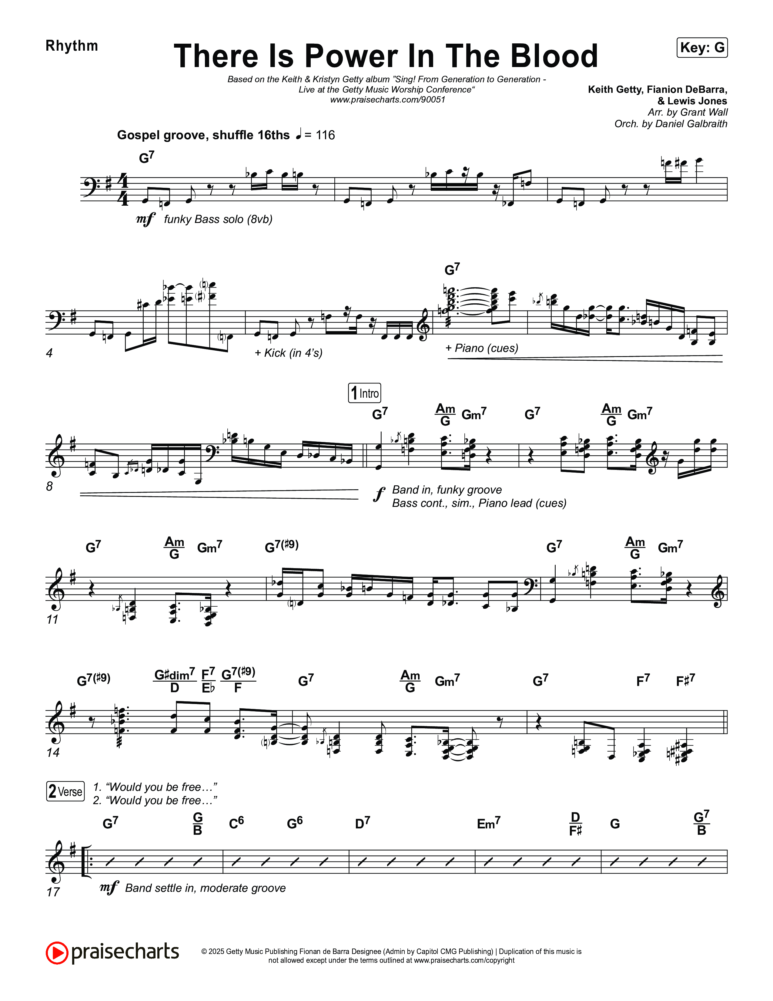 There Is Power In The Blood Rhythm Chart (Keith & Kristyn Getty / CityAlight / Matt Boswell / Bryan Fowler / Jordan Kauflin / Matt Papa / The Getty Girls / Sing!)