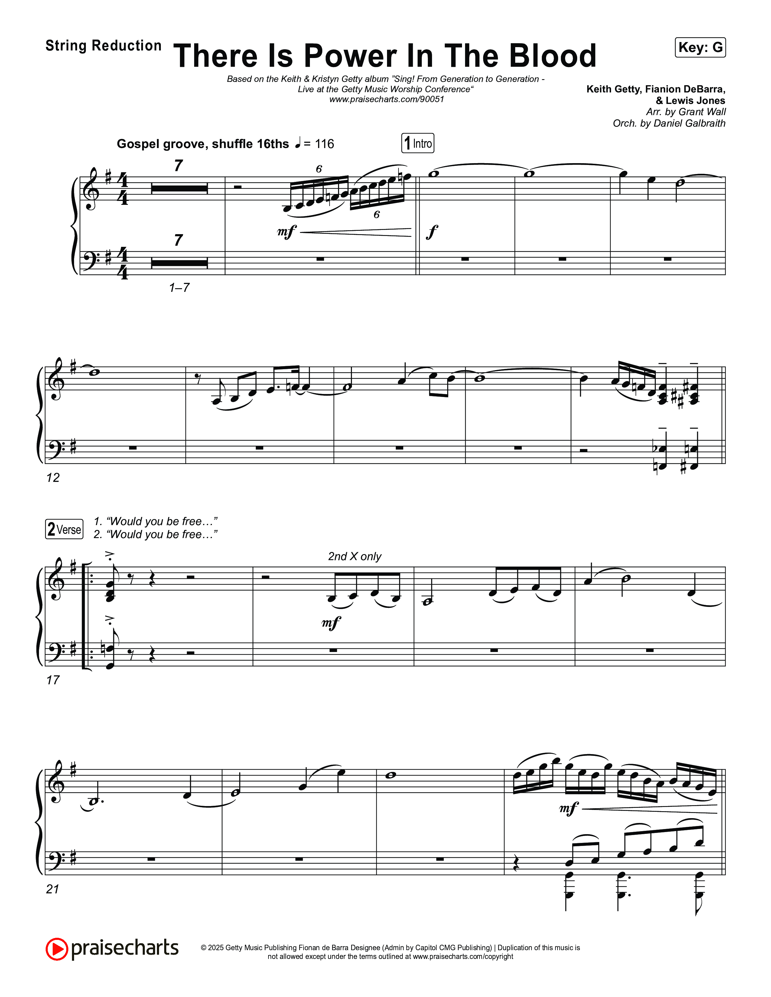 There Is Power In The Blood String Reduction (Keith & Kristyn Getty / CityAlight / Matt Boswell / Bryan Fowler / Jordan Kauflin / Matt Papa / The Getty Girls / Sing!)