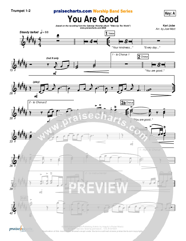 You Are Good Brass Pack (Gateway Worship)