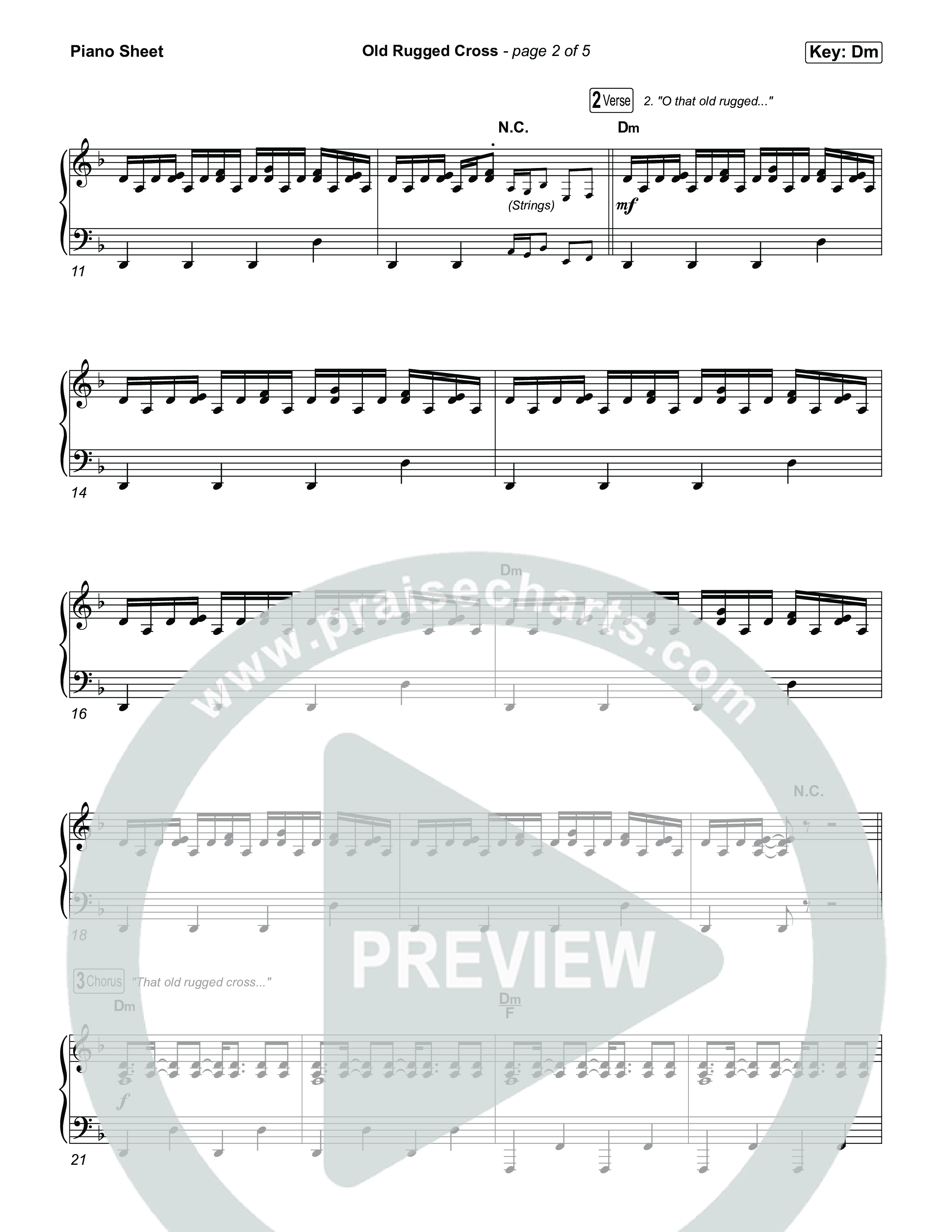 Old Rugged Cross Piano Sheet (Tommee Profitt / Ben Fuller)