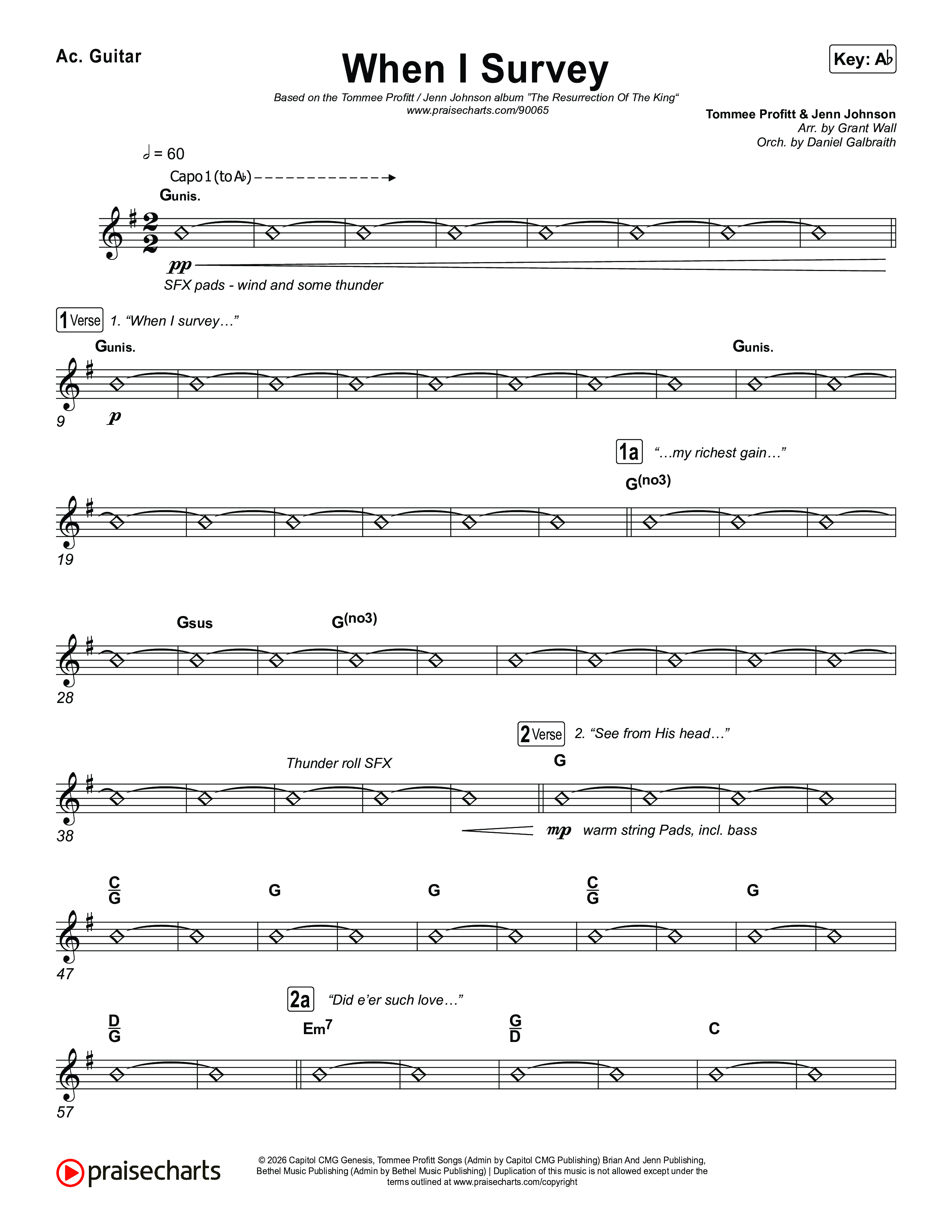 When I Survey Acoustic Guitar (Tommee Profitt / Jenn Johnson)