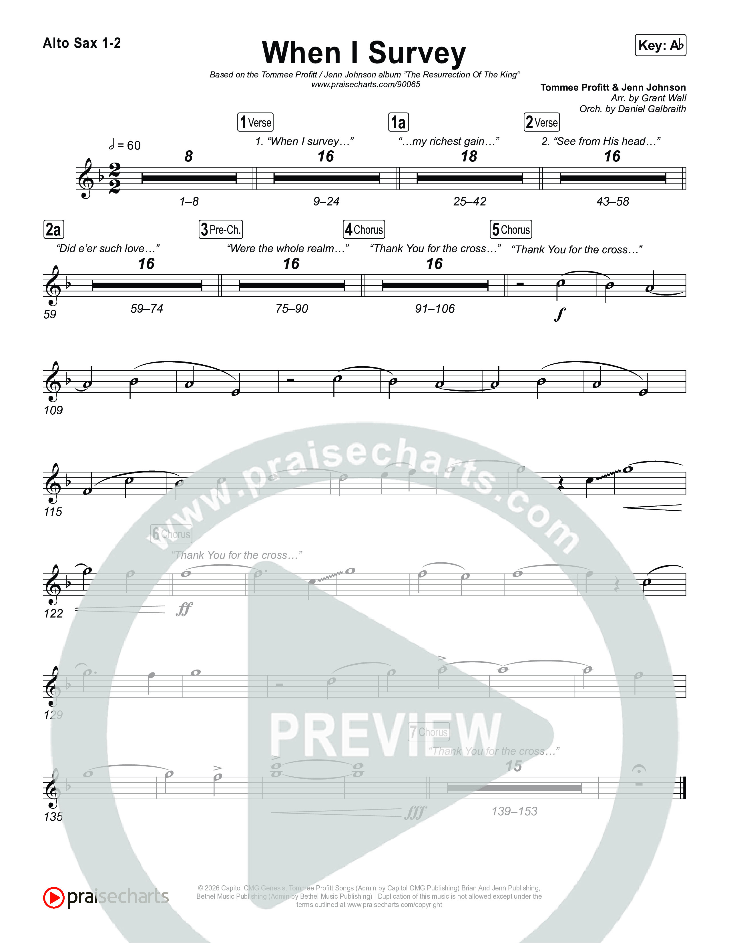 When I Survey Alto Sax 1,2 (Tommee Profitt / Jenn Johnson)