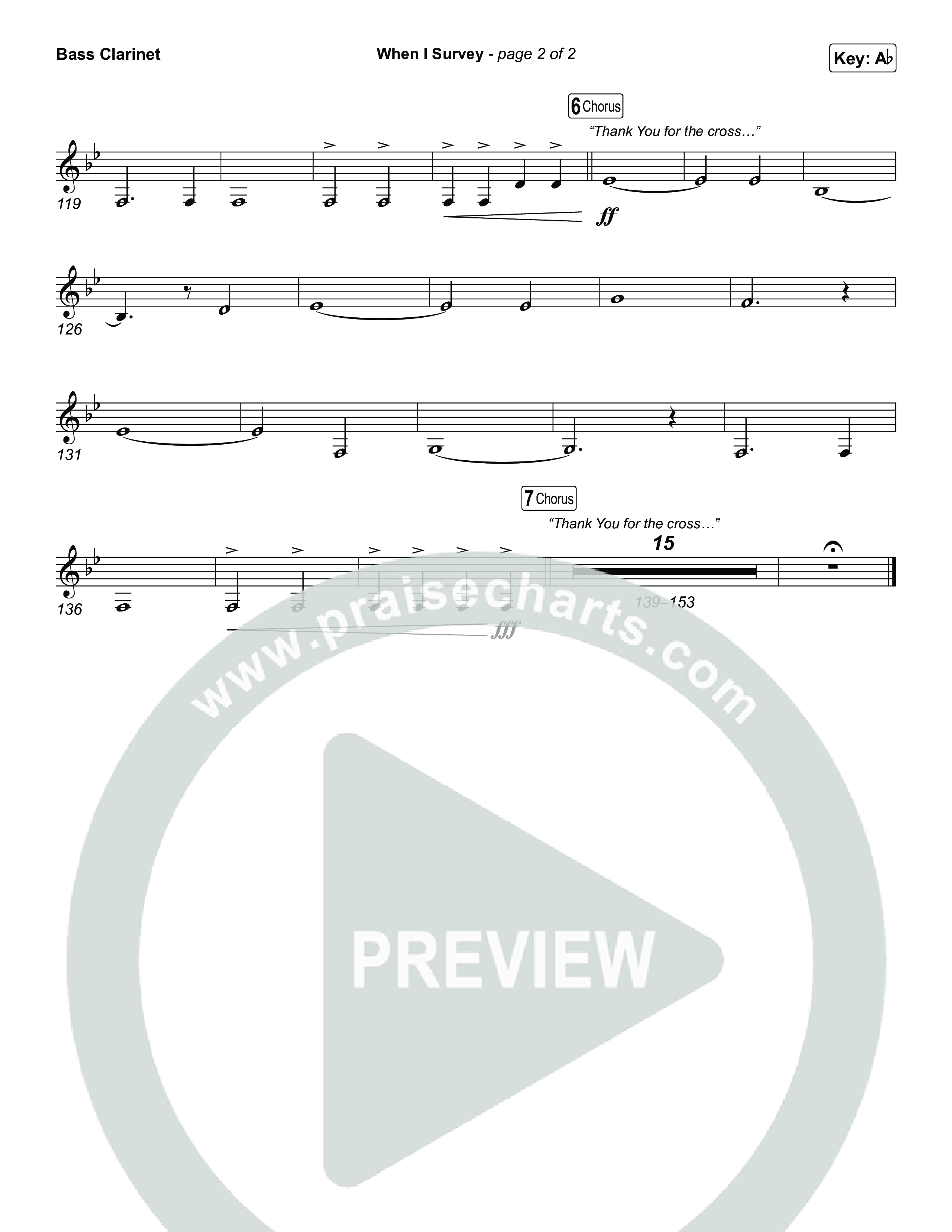 When I Survey Bass Clarinet (Tommee Profitt / Jenn Johnson)