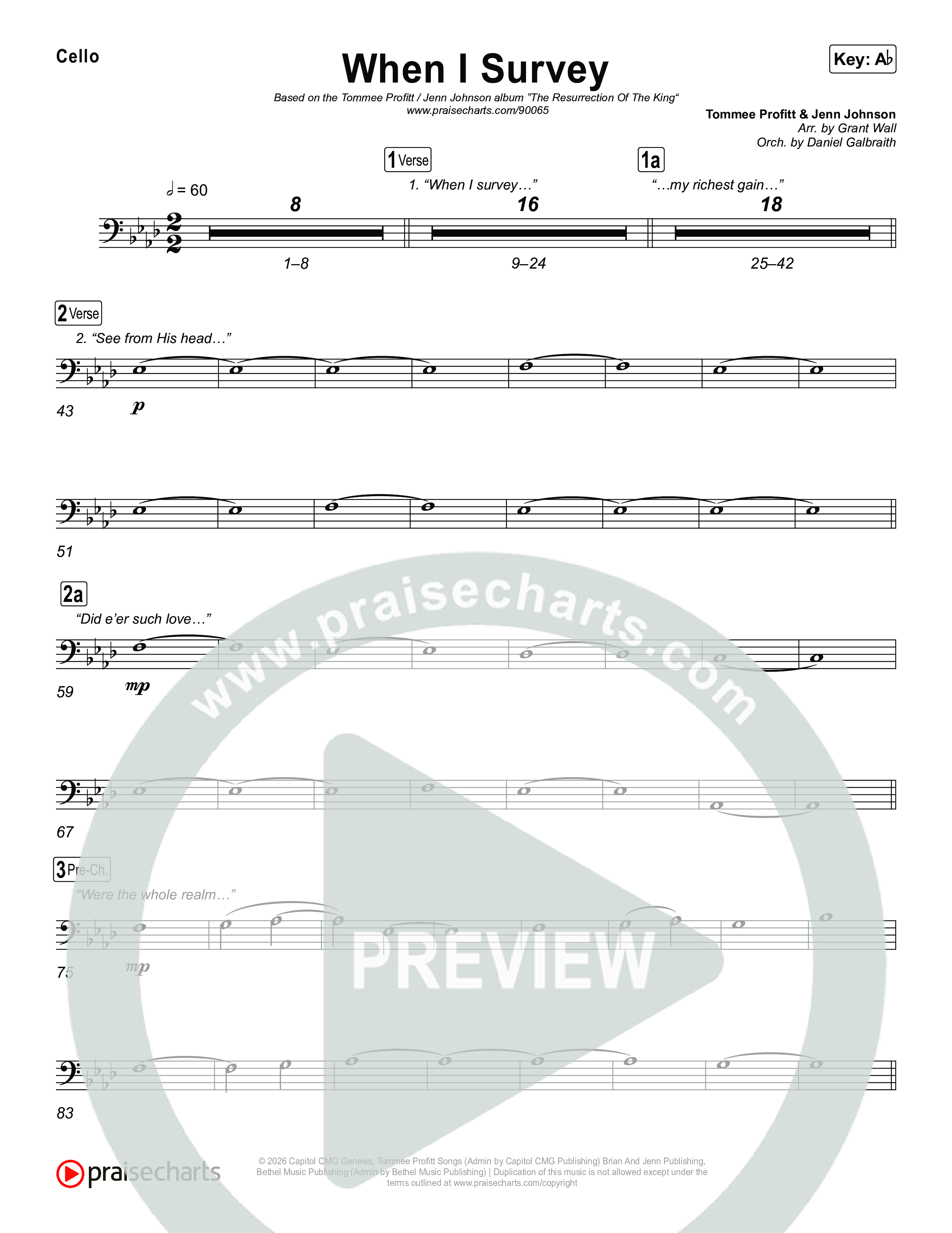 When I Survey Cello (Tommee Profitt / Jenn Johnson)