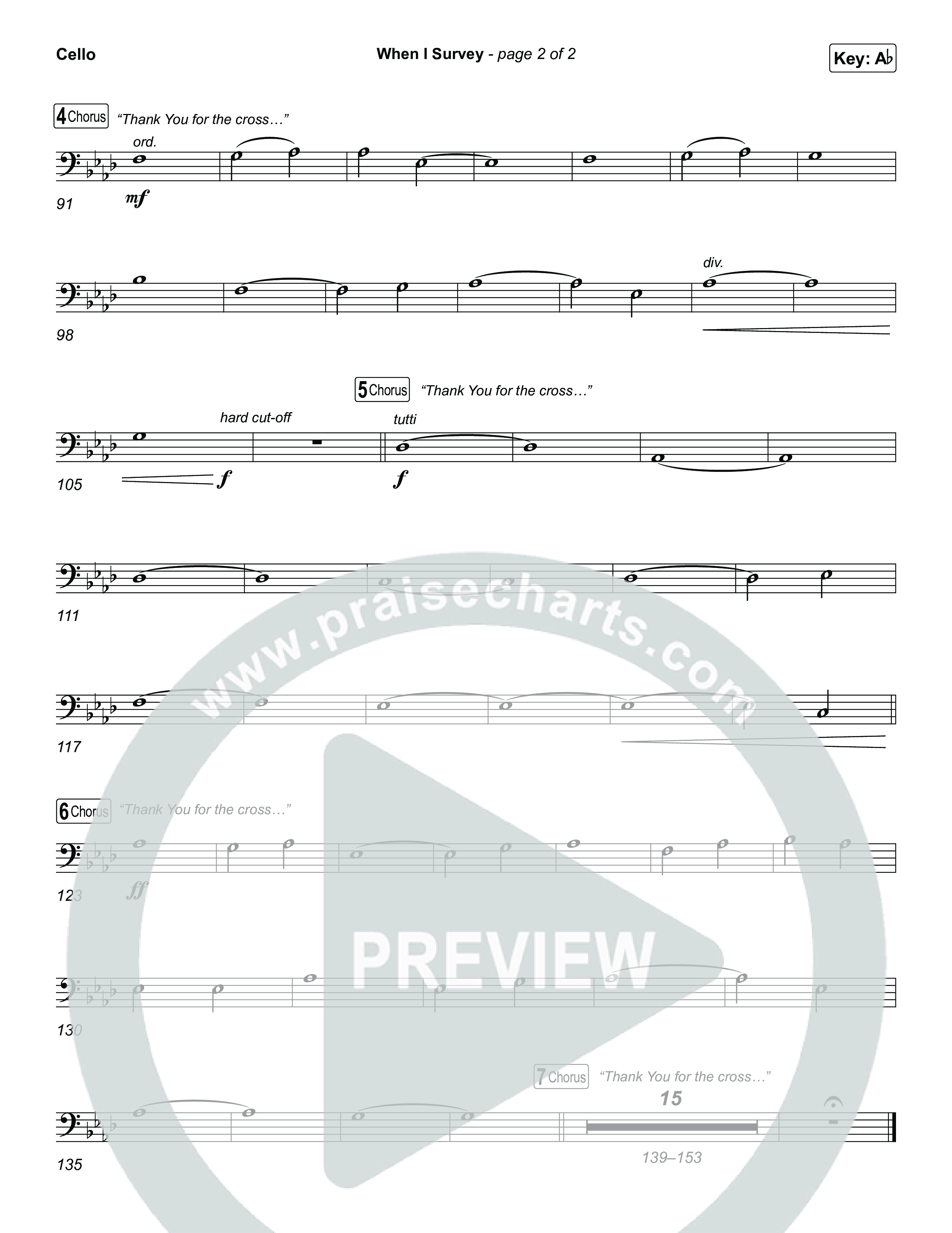 When I Survey Cello (Tommee Profitt / Jenn Johnson)