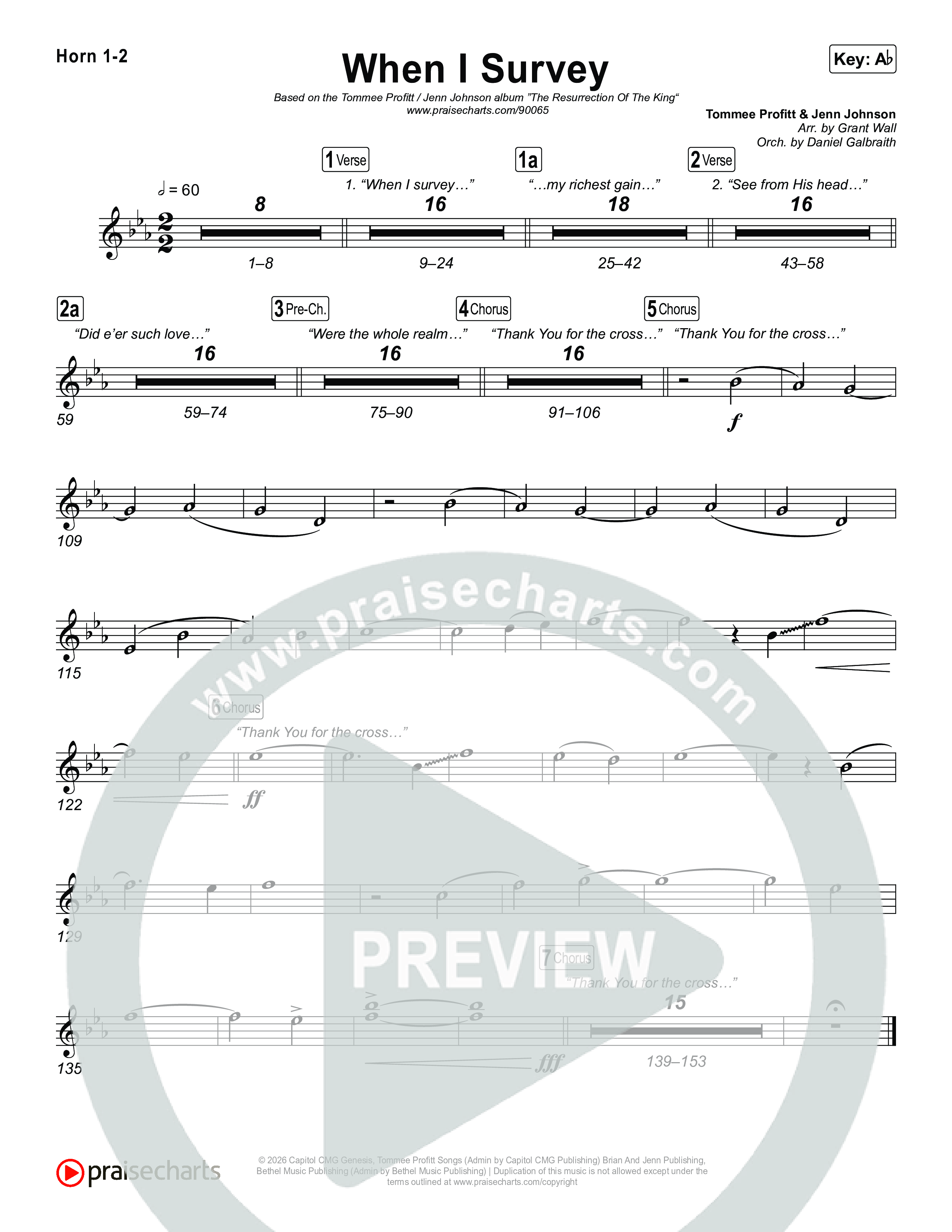 When I Survey French Horn 1,2 (Tommee Profitt / Jenn Johnson)