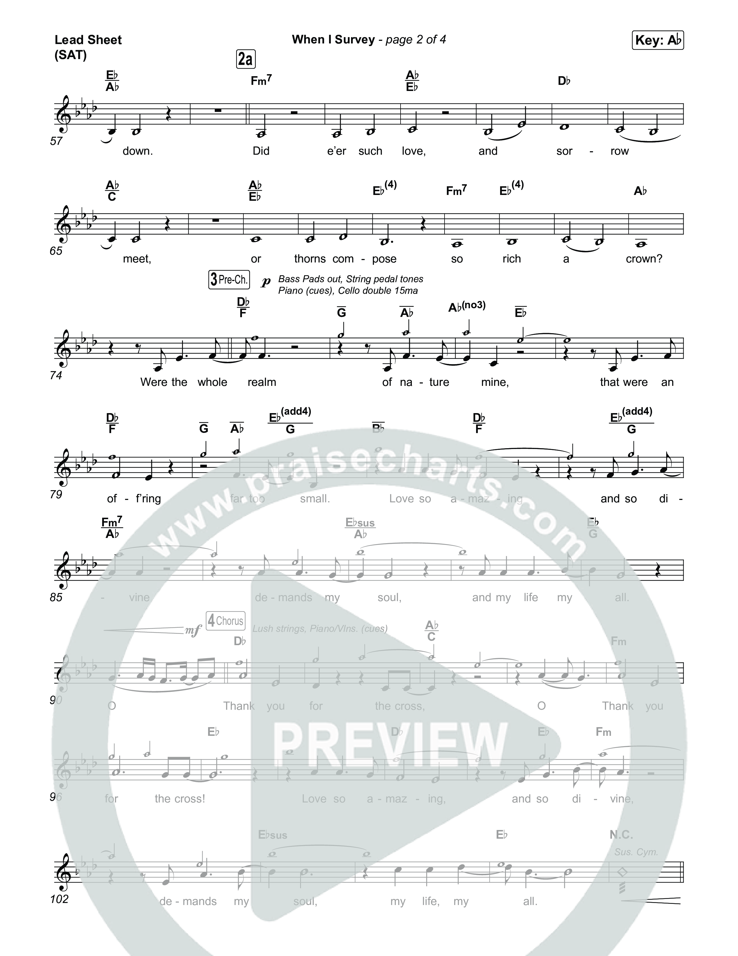 When I Survey Lead Sheet (SAT) (Tommee Profitt / Jenn Johnson)