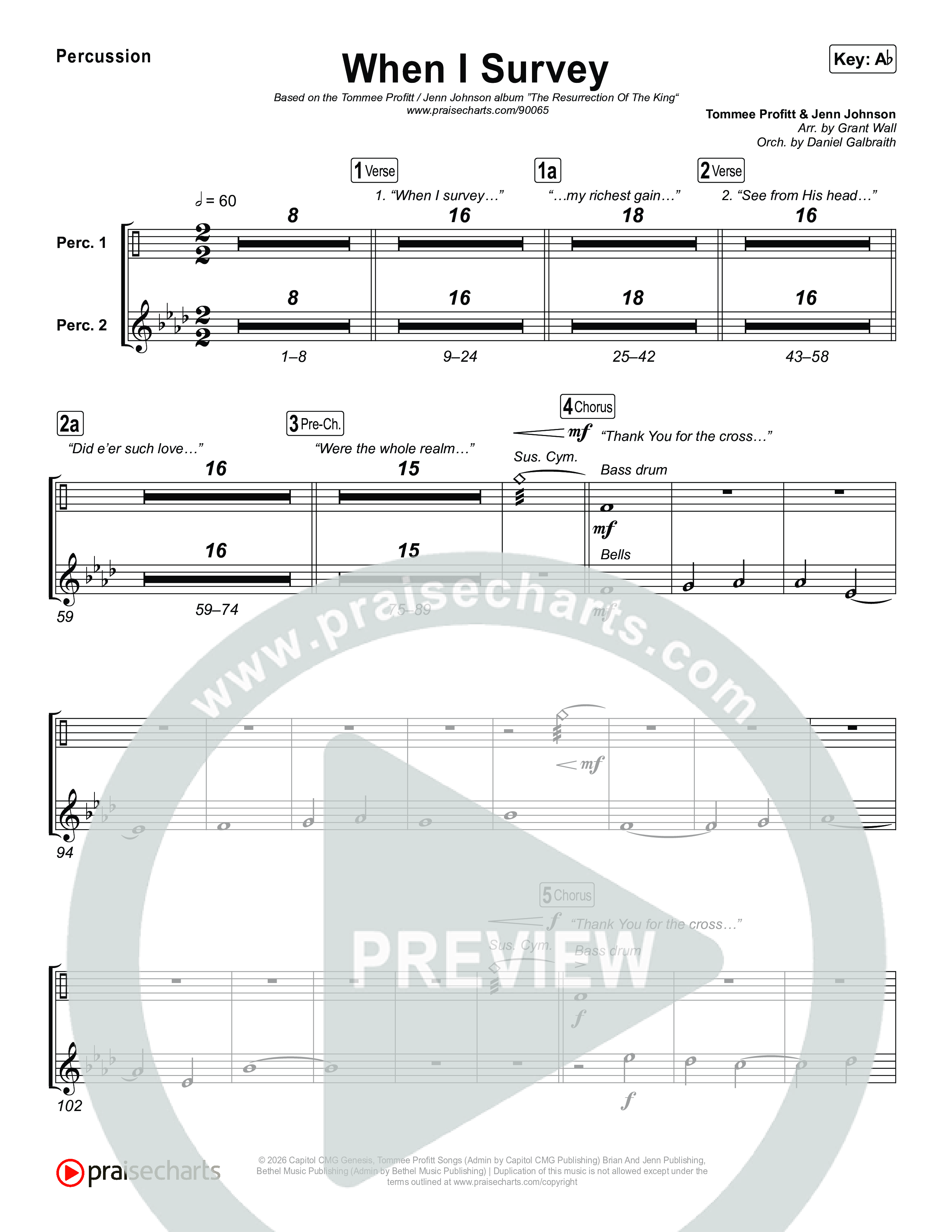 When I Survey Percussion (Tommee Profitt / Jenn Johnson)