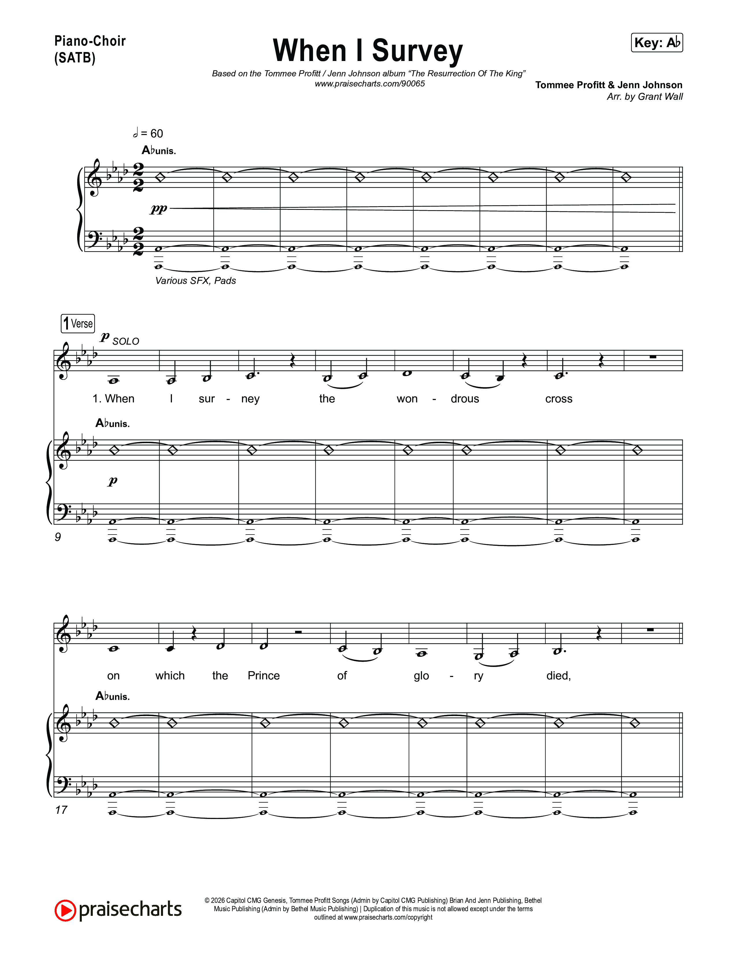 When I Survey Piano/Vocal Pack (Tommee Profitt / Jenn Johnson)