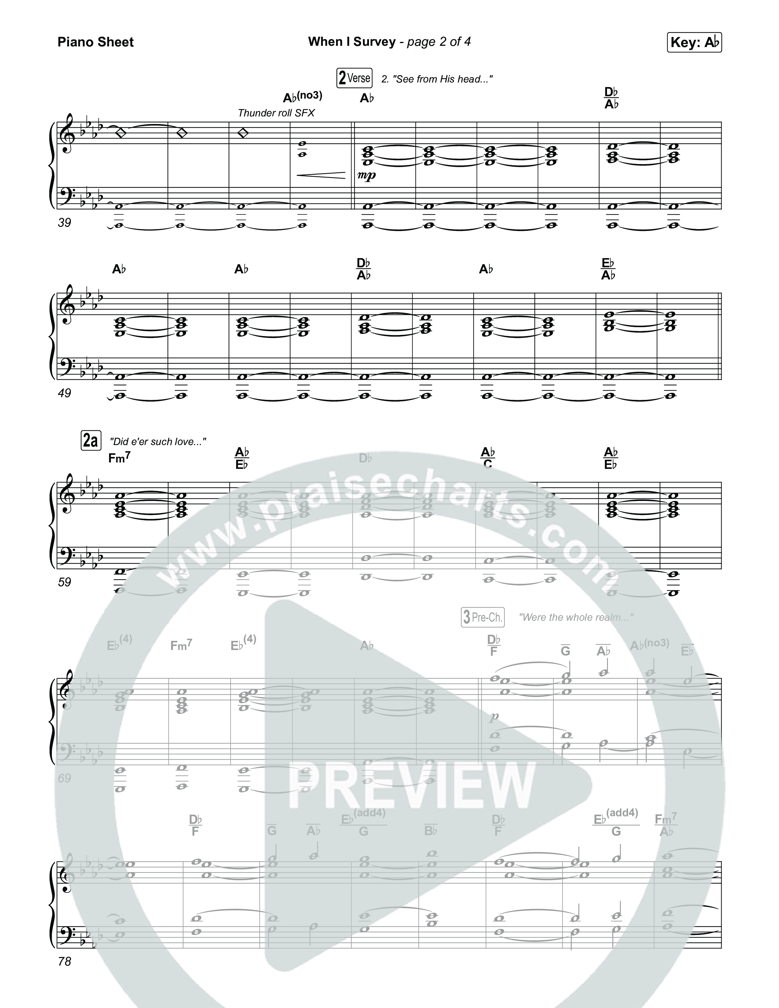 When I Survey Piano Sheet (Tommee Profitt / Jenn Johnson)