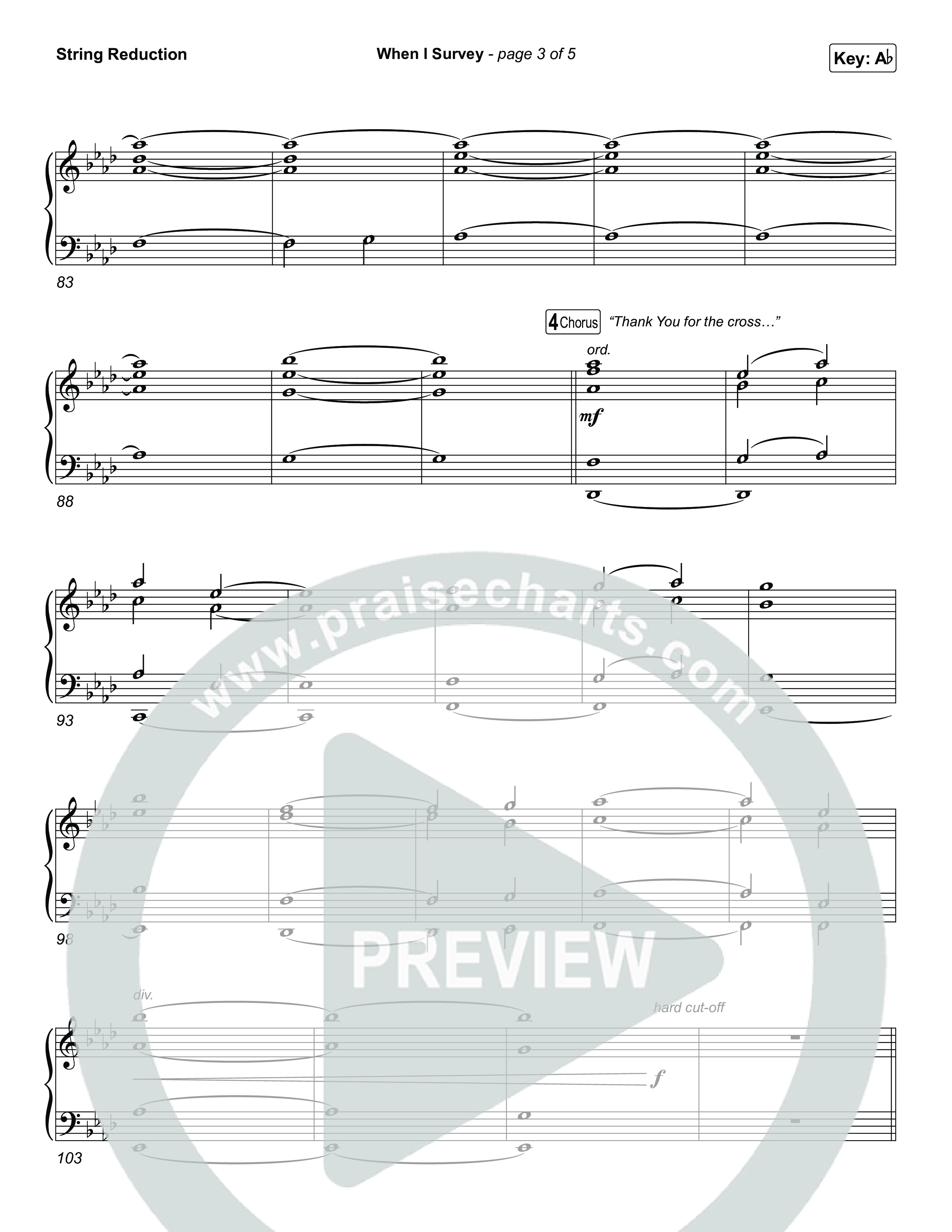 When I Survey String Reduction (Tommee Profitt / Jenn Johnson)
