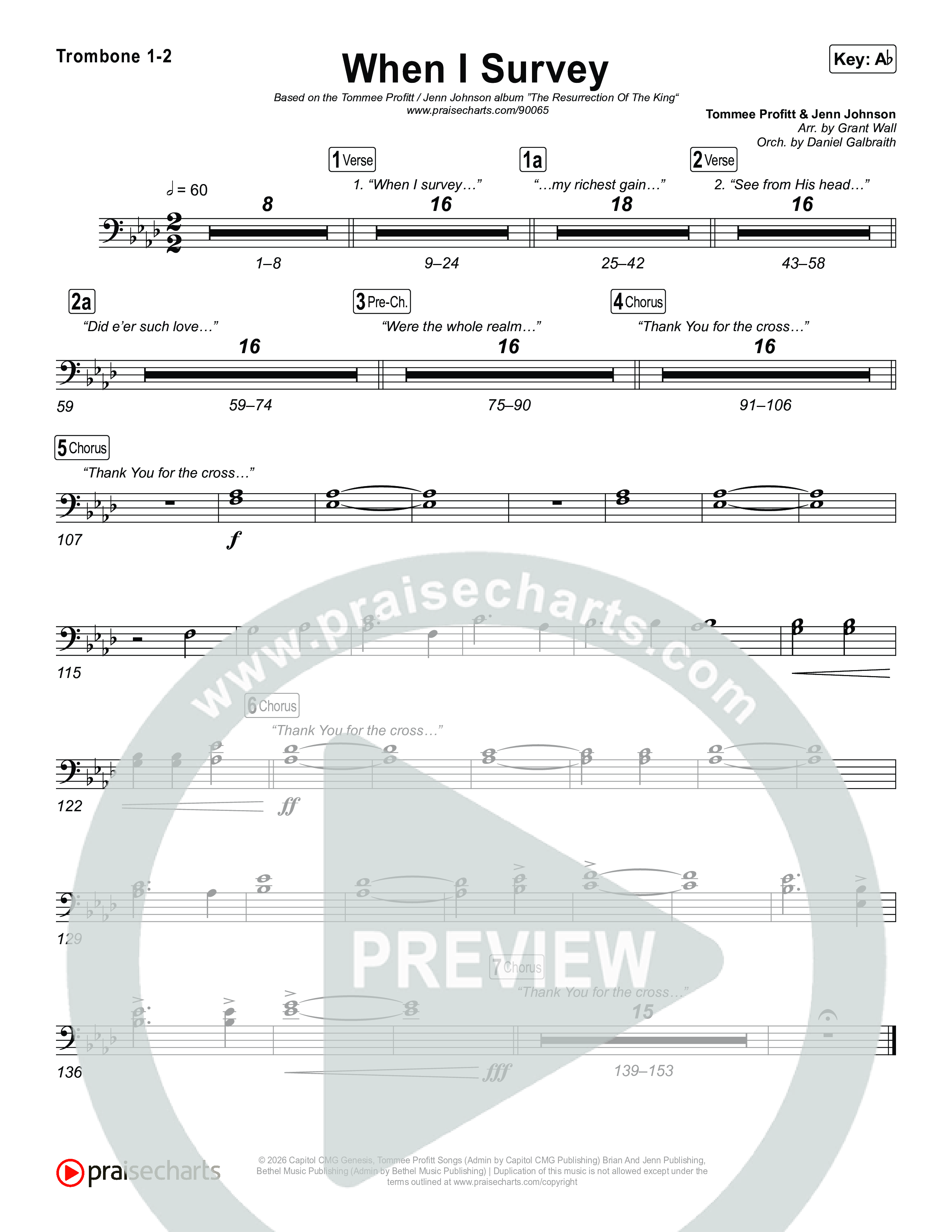 When I Survey Trombone 1,2 (Tommee Profitt / Jenn Johnson)