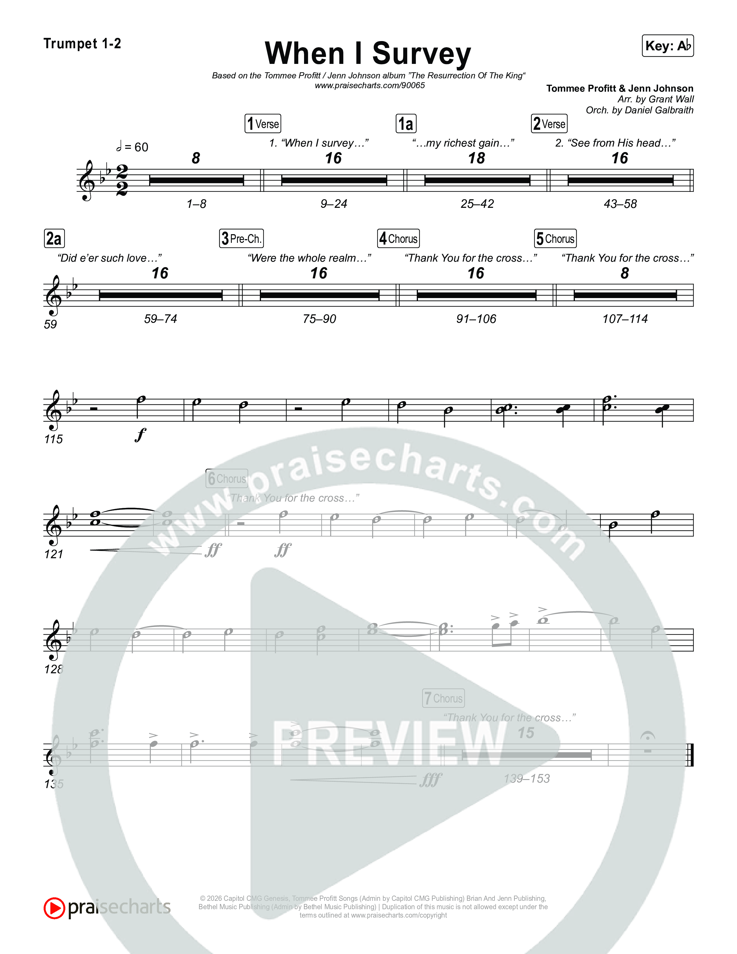 When I Survey Trumpet 1,2 (Tommee Profitt / Jenn Johnson)