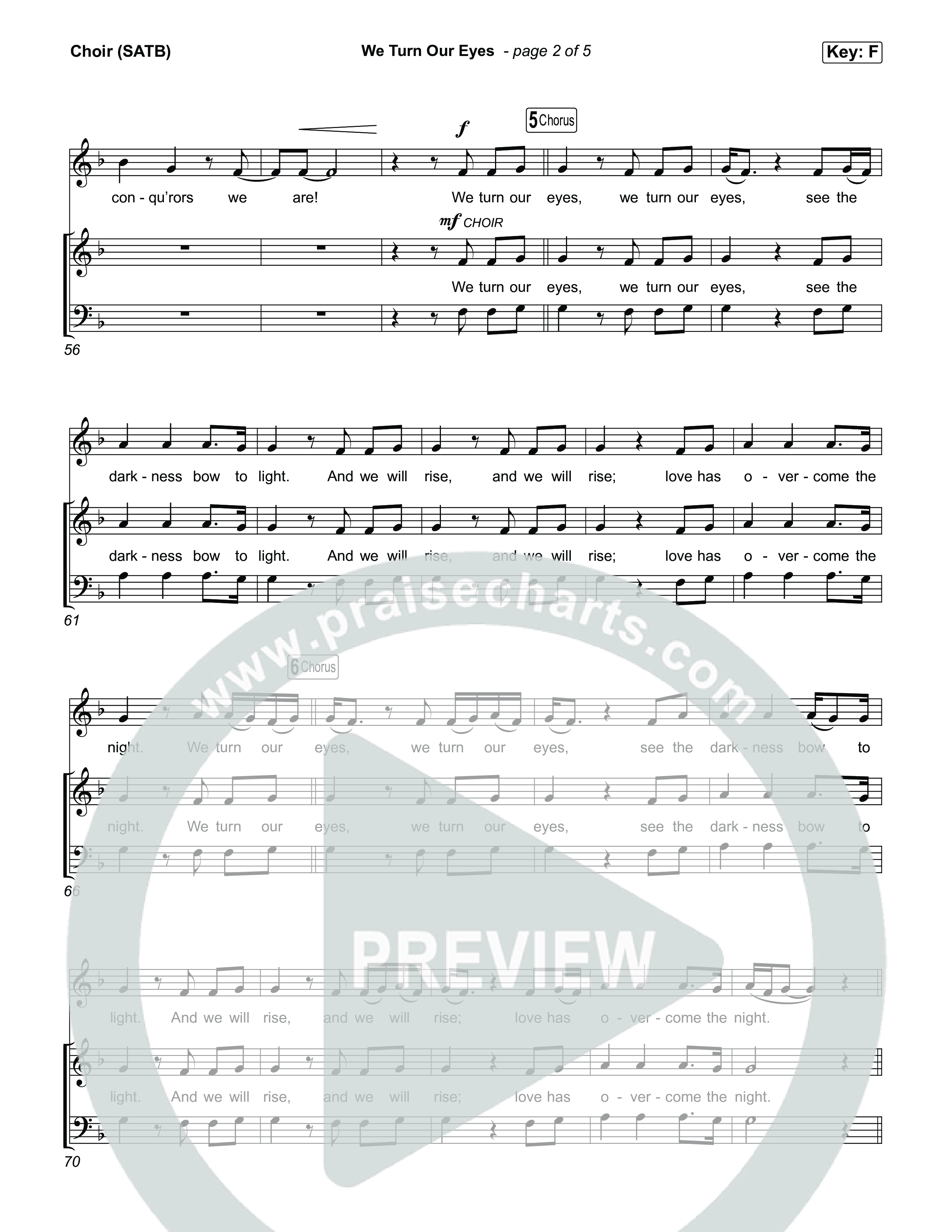 We Turn Our Eyes Choir Sheet (SATB) (Tommee Profitt / Jamie MacDonald)