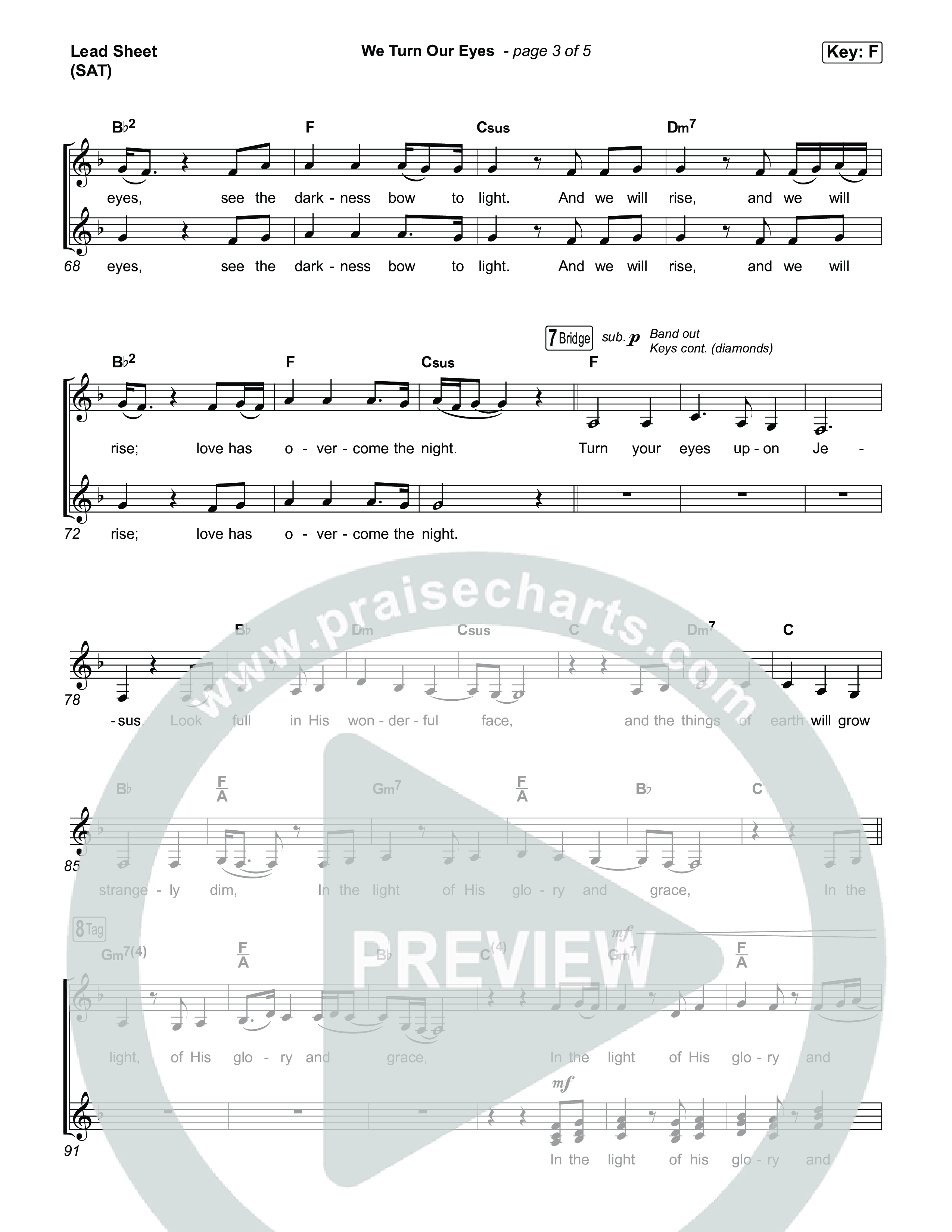 We Turn Our Eyes Lead Sheet (SAT) (Tommee Profitt / Jamie MacDonald)