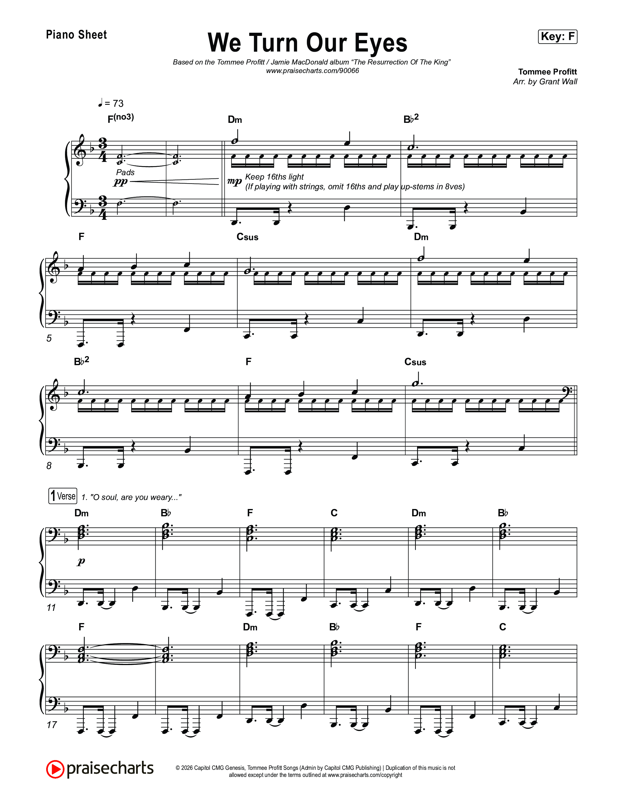 We Turn Our Eyes Piano Sheet (Tommee Profitt / Jamie MacDonald)