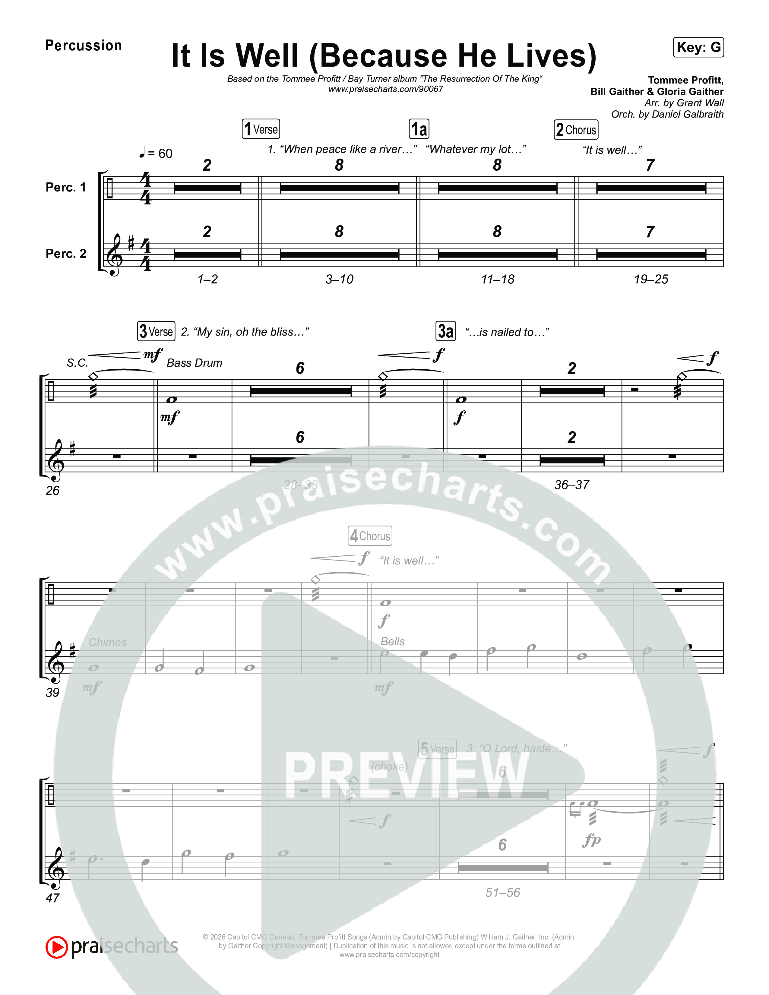 It Is Well (Because He Lives) Percussion (Tommee Profitt / Bay Turner)