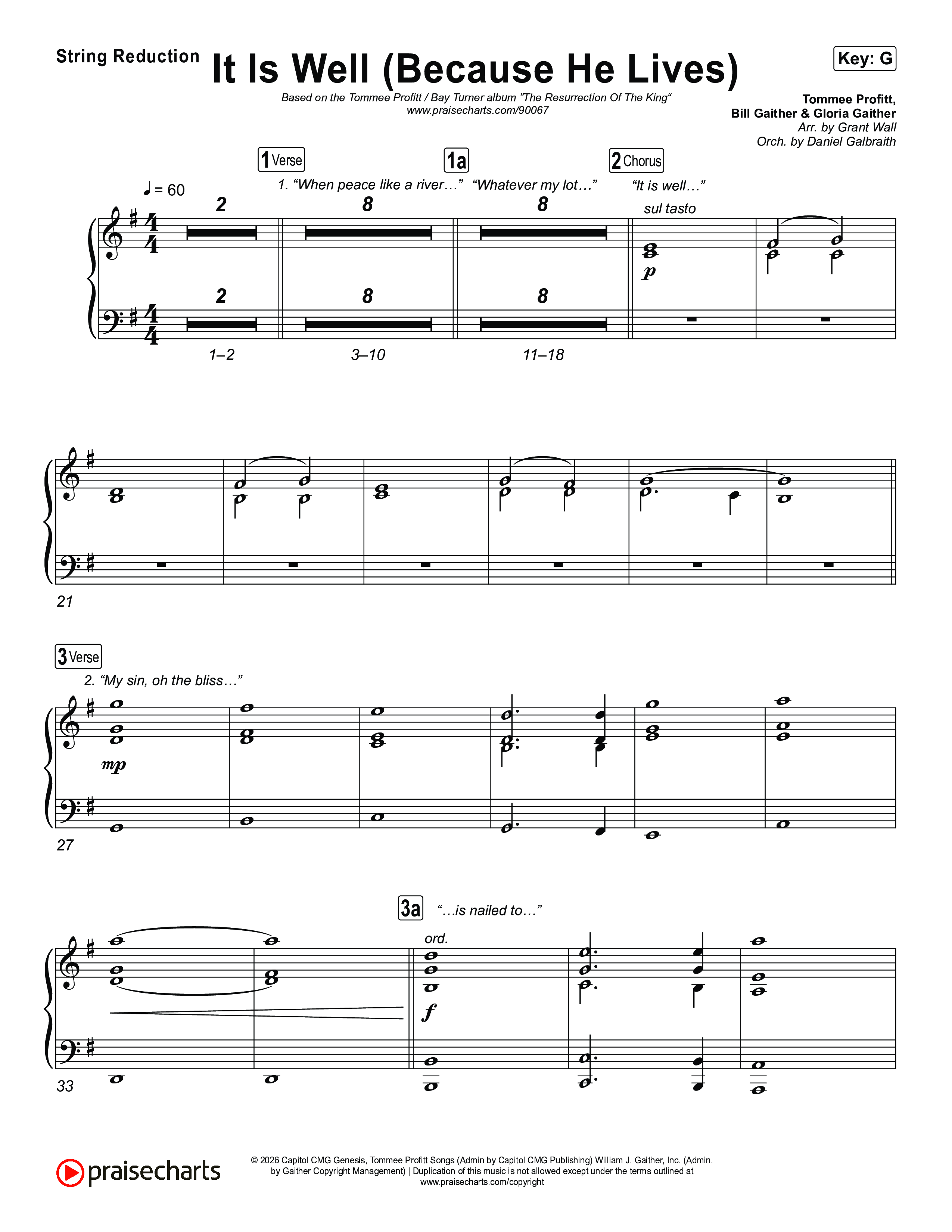 It Is Well (Because He Lives) String Reduction (Tommee Profitt / Bay Turner)