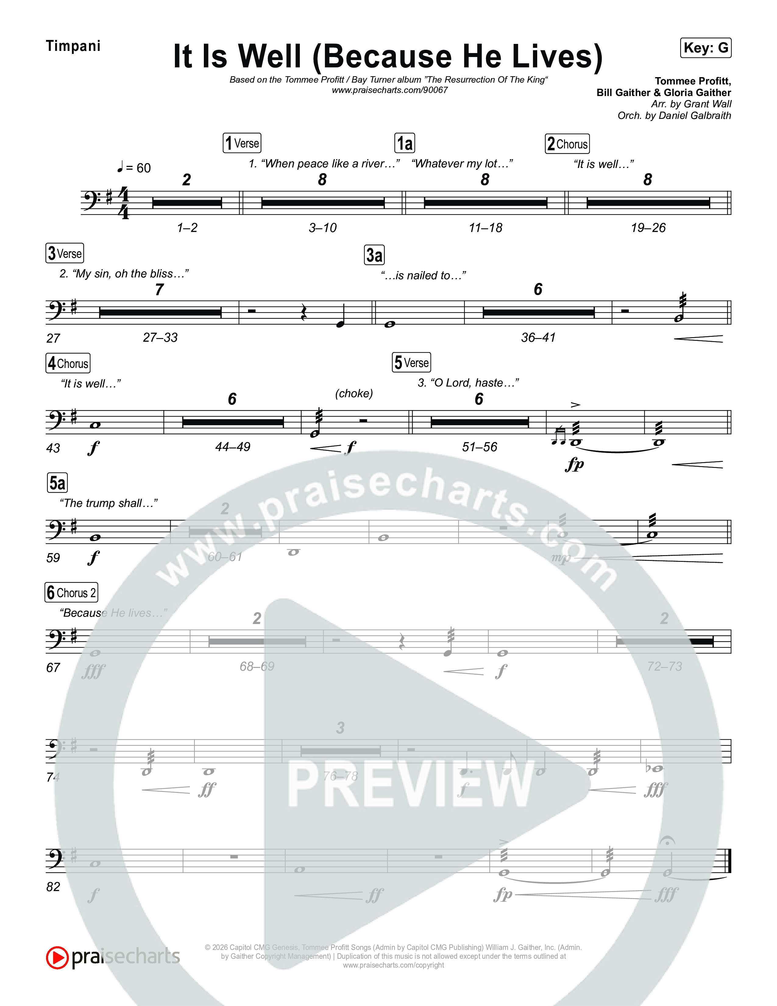 It Is Well (Because He Lives) Timpani (Tommee Profitt / Bay Turner)