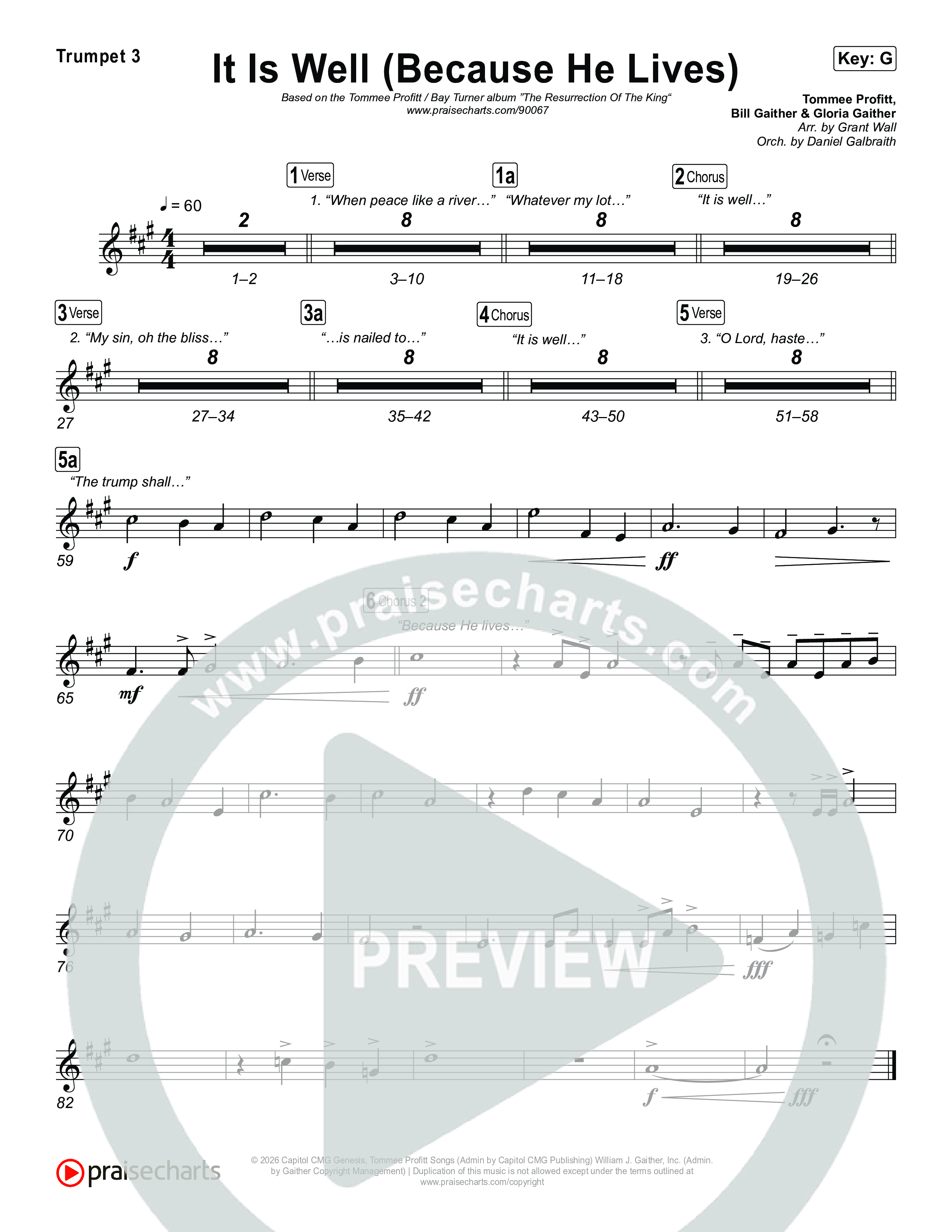 It Is Well (Because He Lives) Brass Pack (Tommee Profitt / Bay Turner)