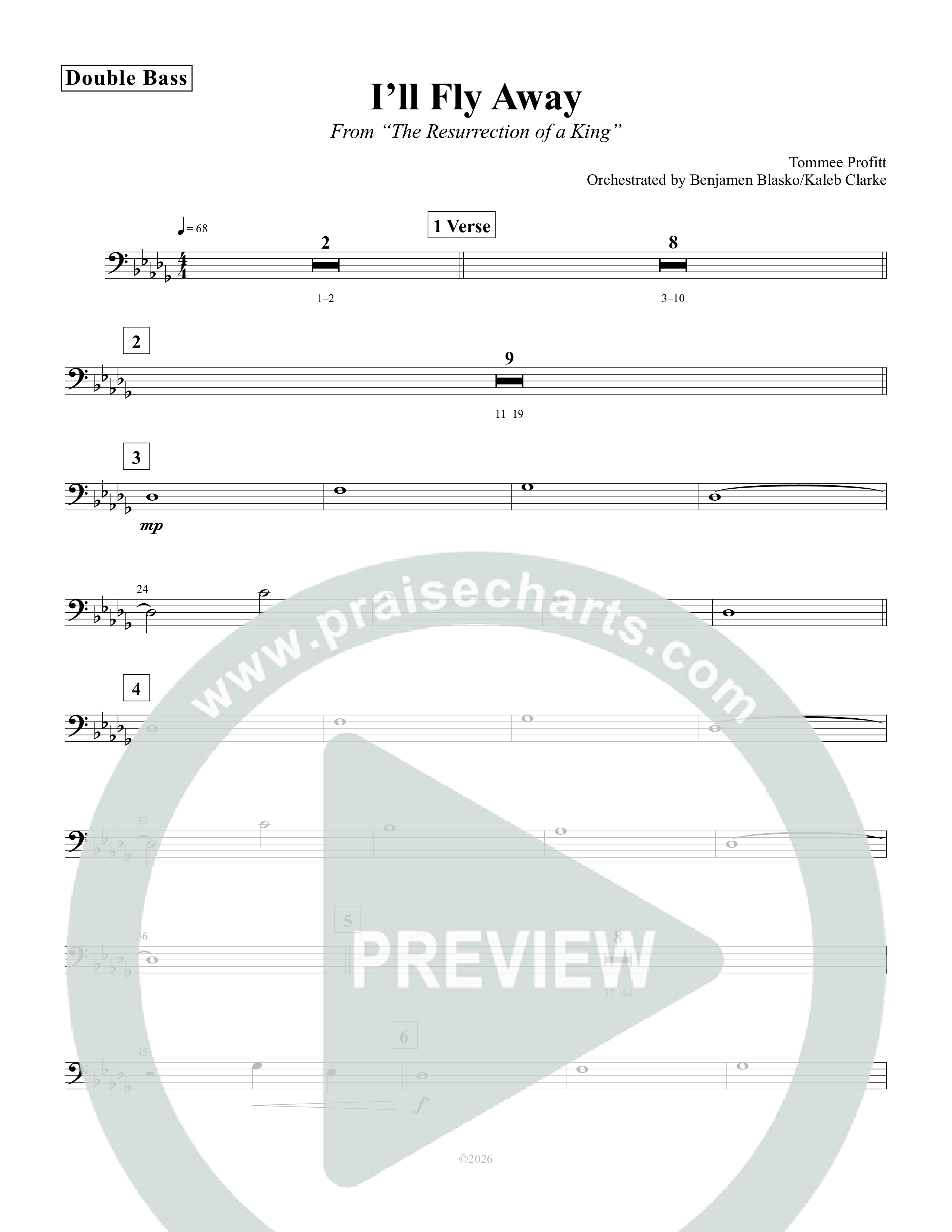 I'll Fly Away Double Bass (Tommee Profitt / Fleurie)