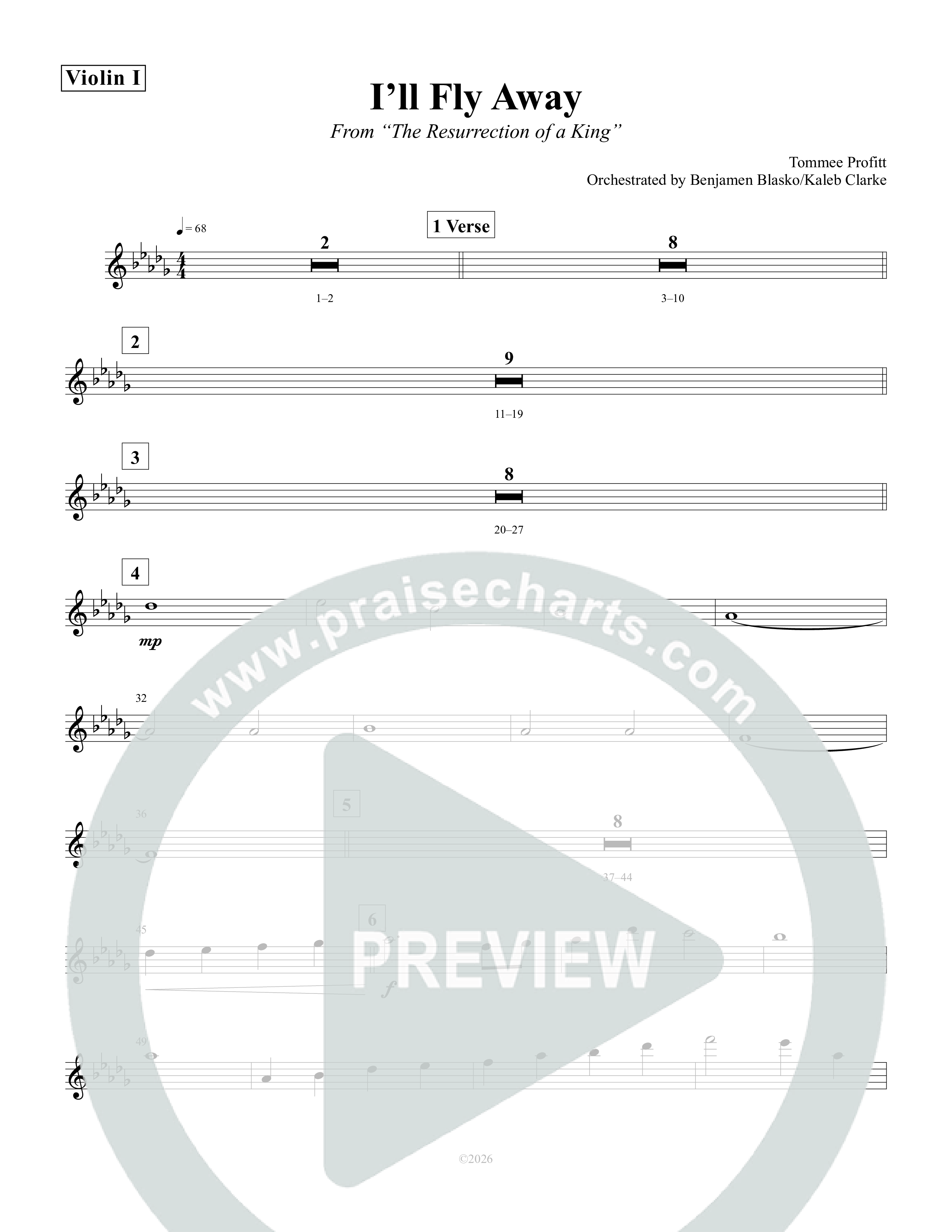 I'll Fly Away Violin 1 (Tommee Profitt / Fleurie)