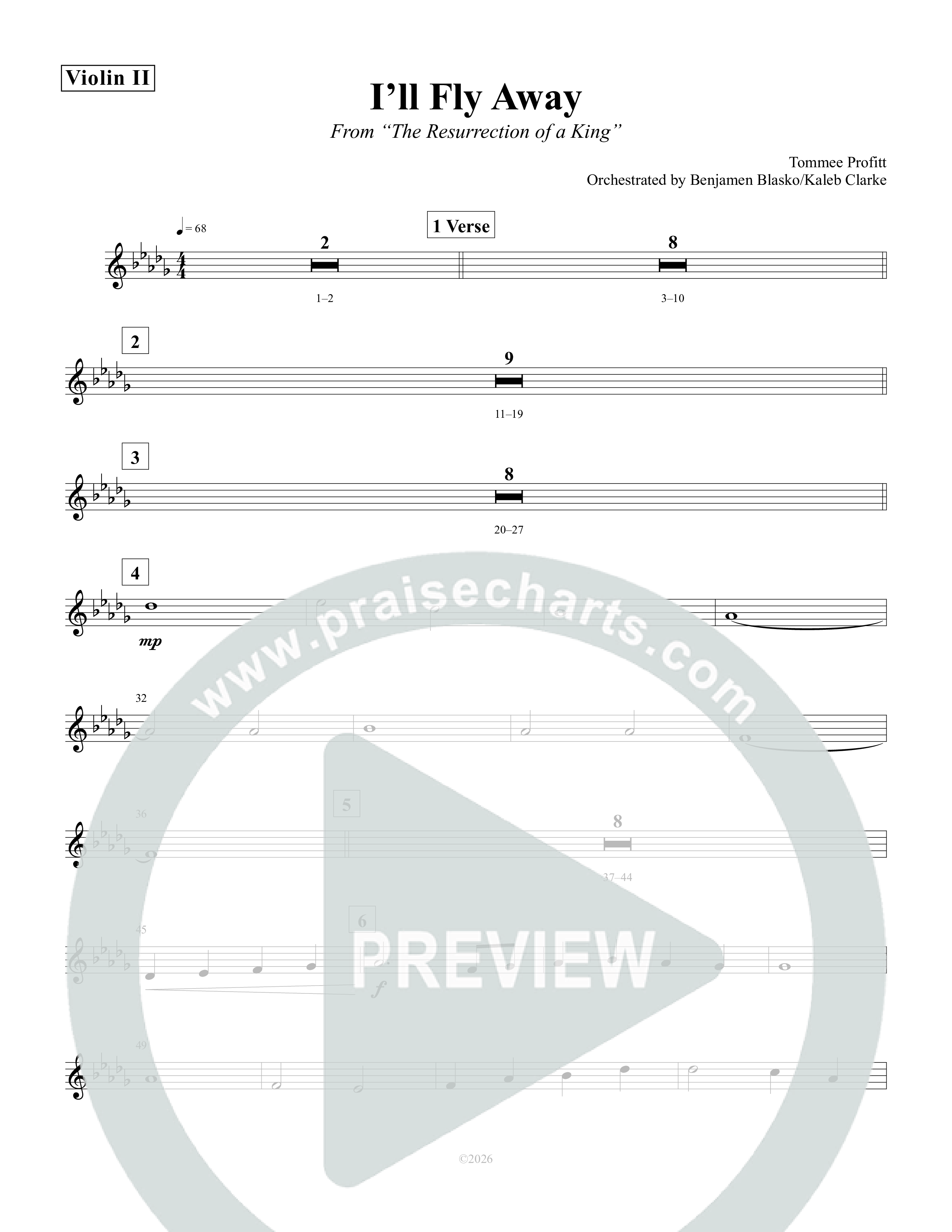 I'll Fly Away Violin 2 (Tommee Profitt / Fleurie)