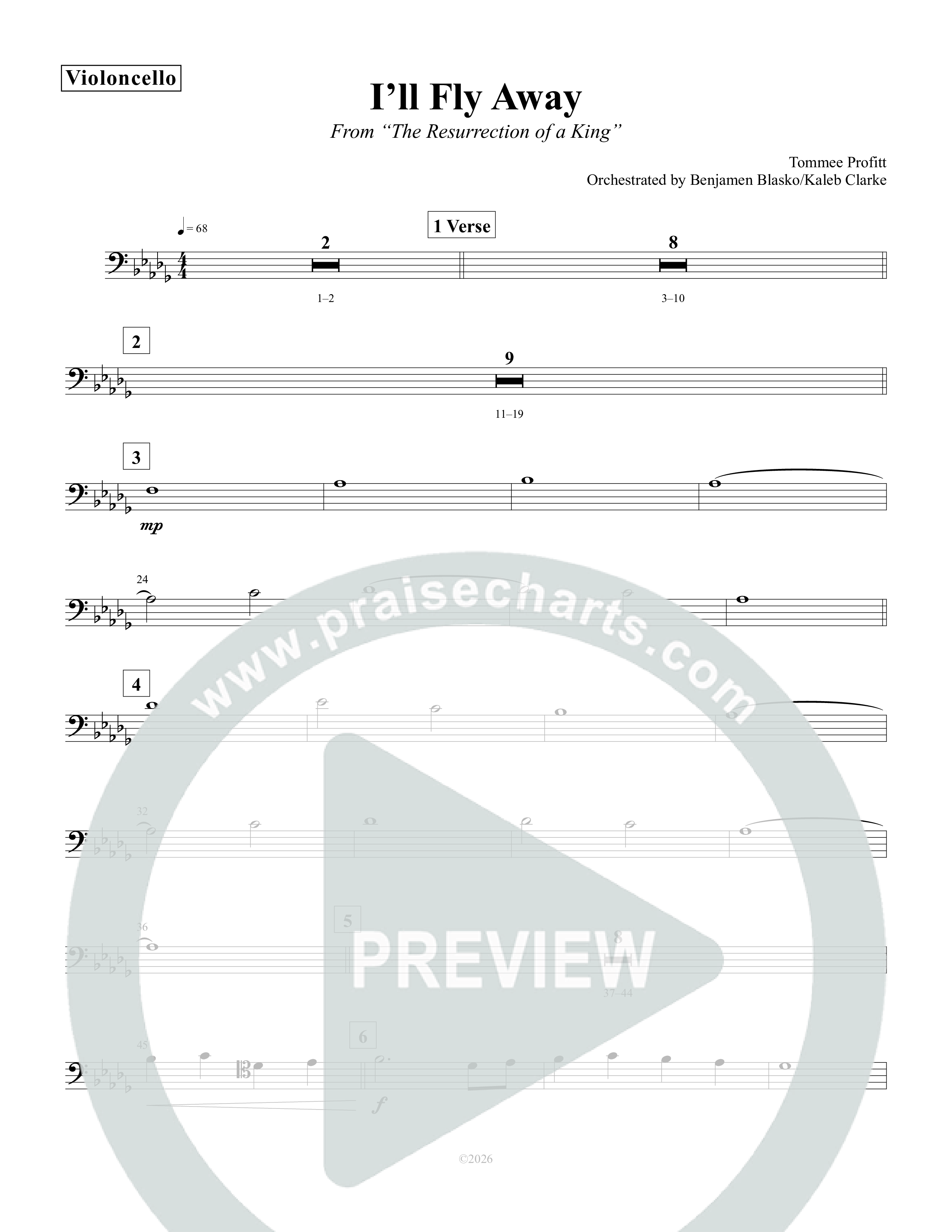 I'll Fly Away Violincello (Tommee Profitt / Fleurie)