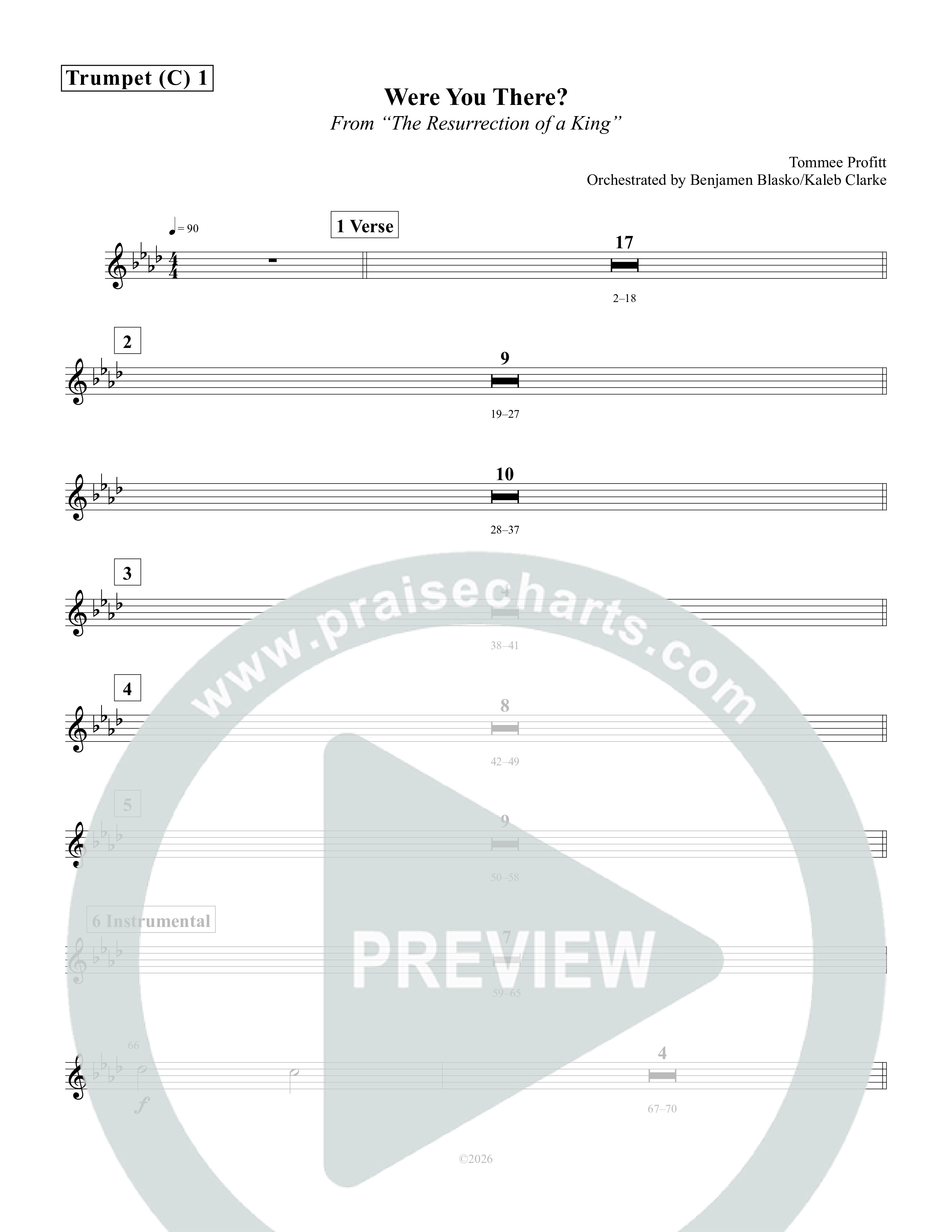 Were You There Trumpet 1 (Tommee Profitt)