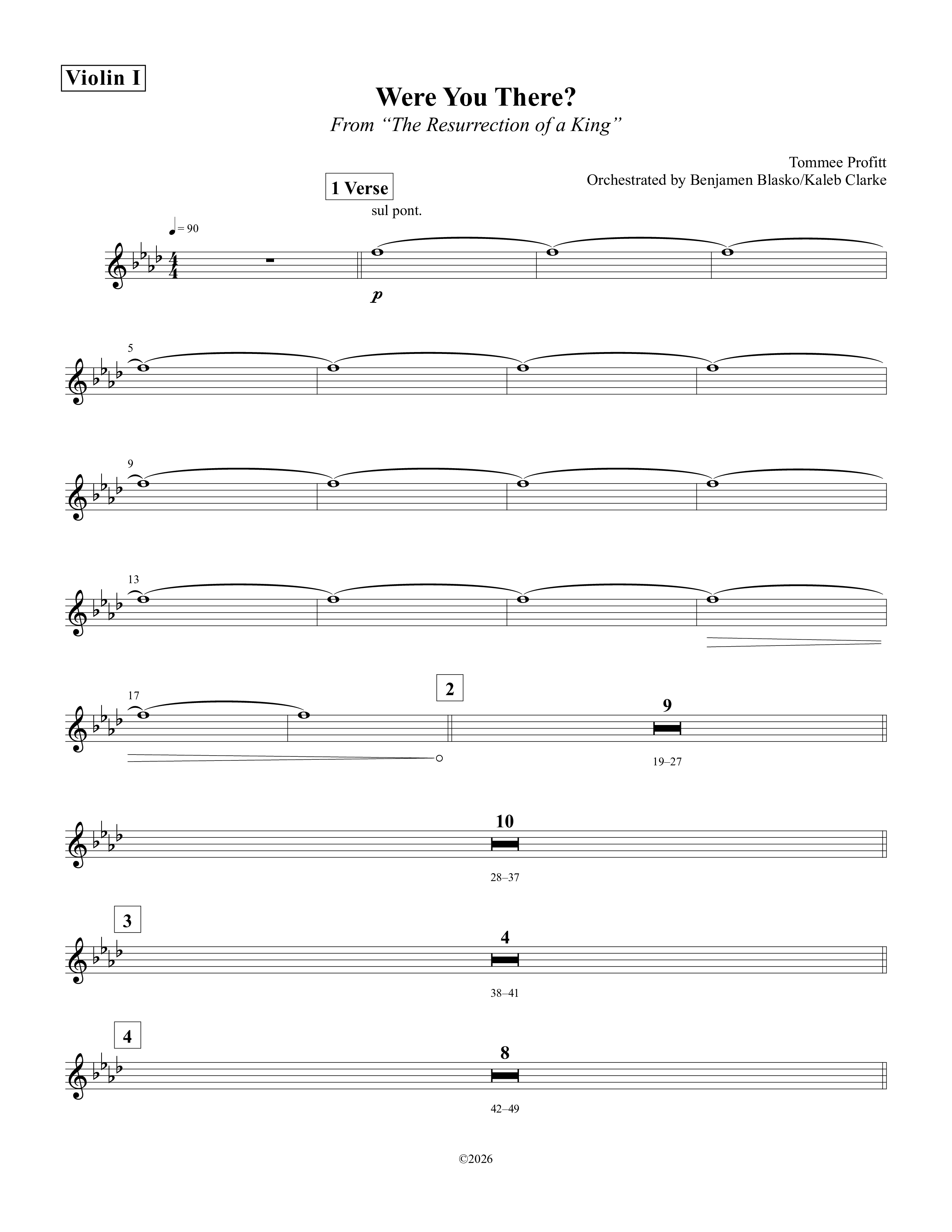 Were You There Violin 1 (Tommee Profitt)