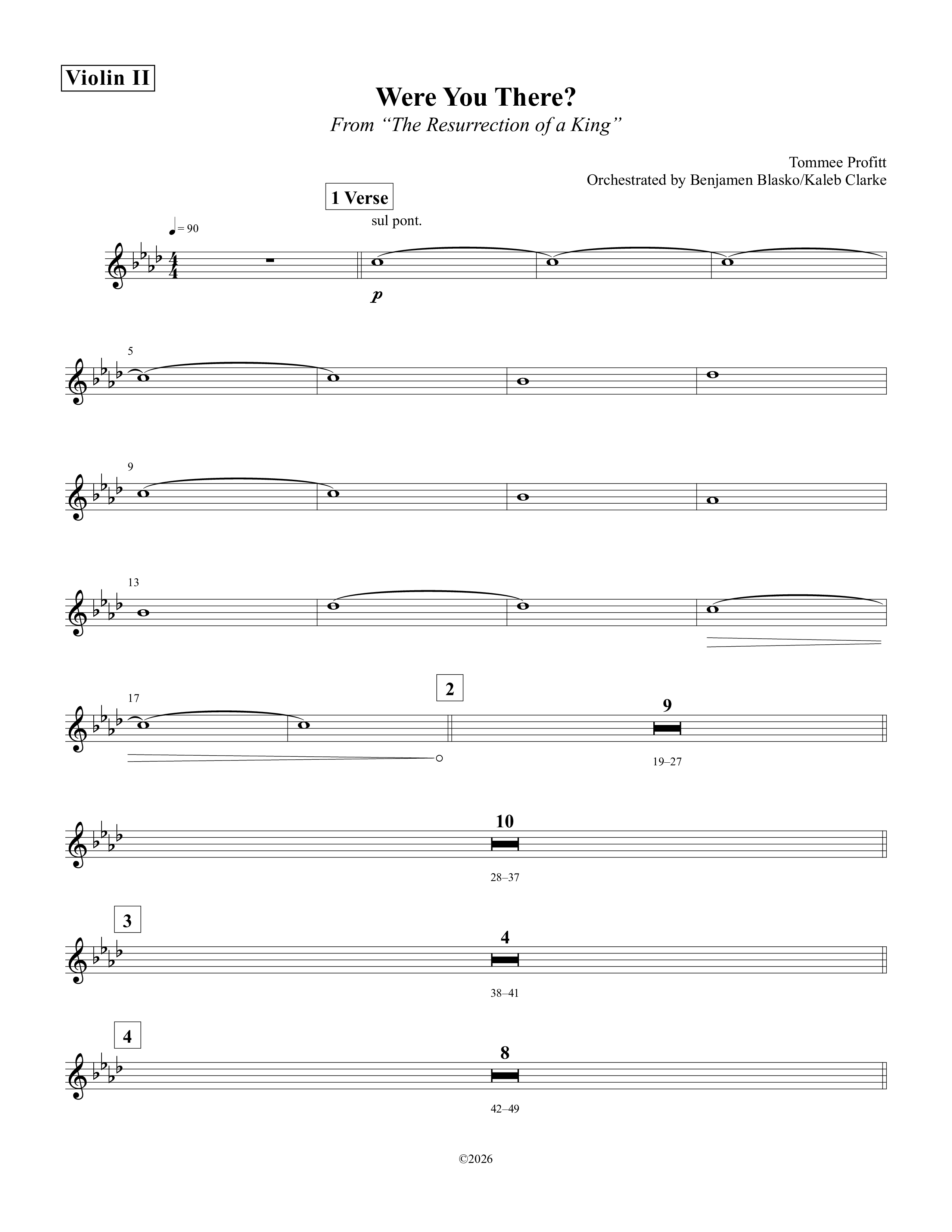 Were You There Violin 2 (Tommee Profitt)