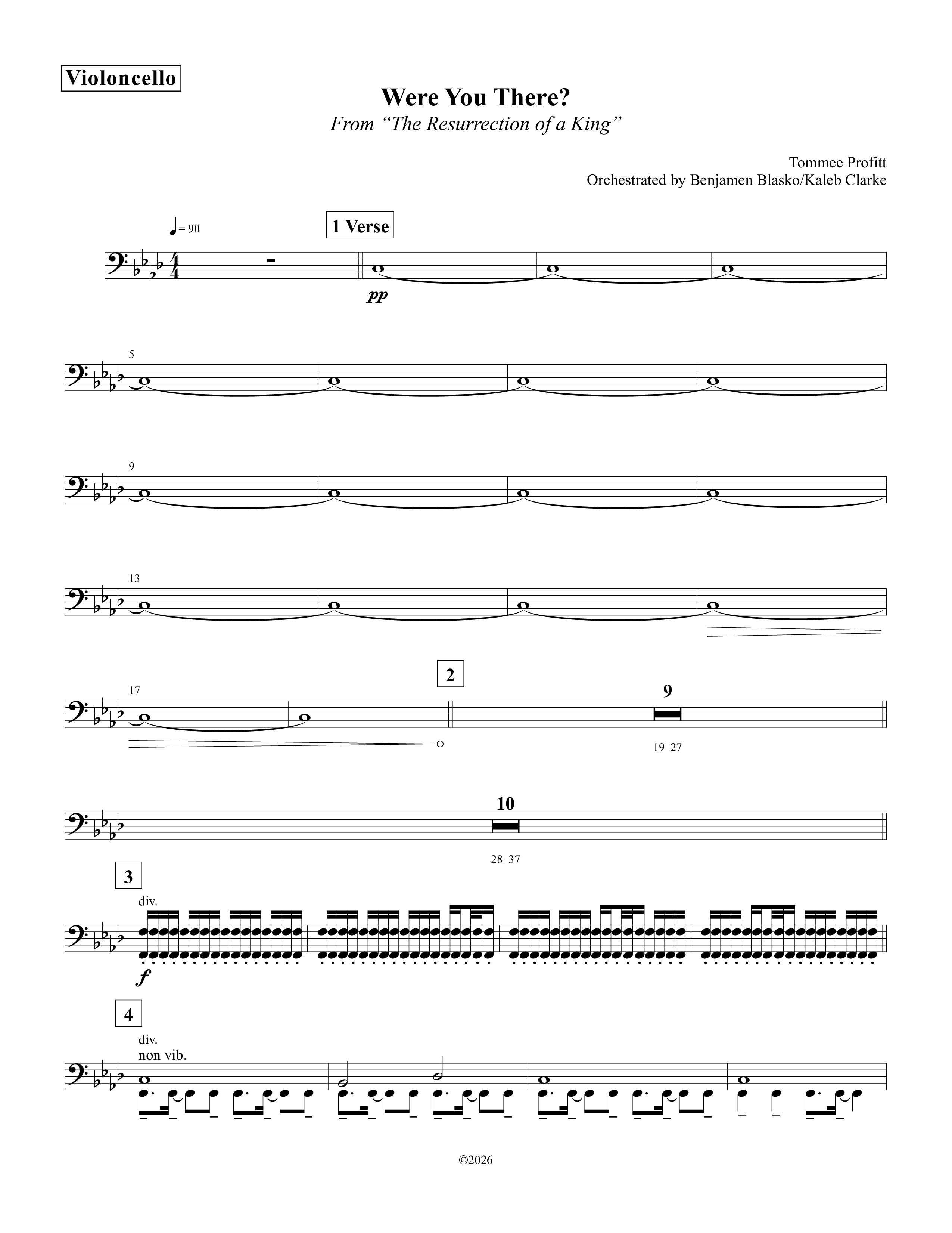 Were You There Violincello (Tommee Profitt)