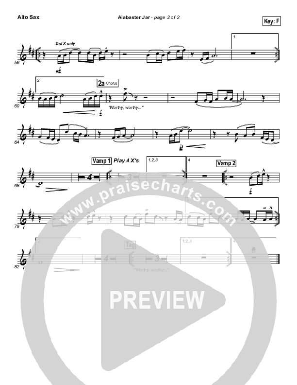 Alabaster Jar Alto Sax (Gateway Worship)