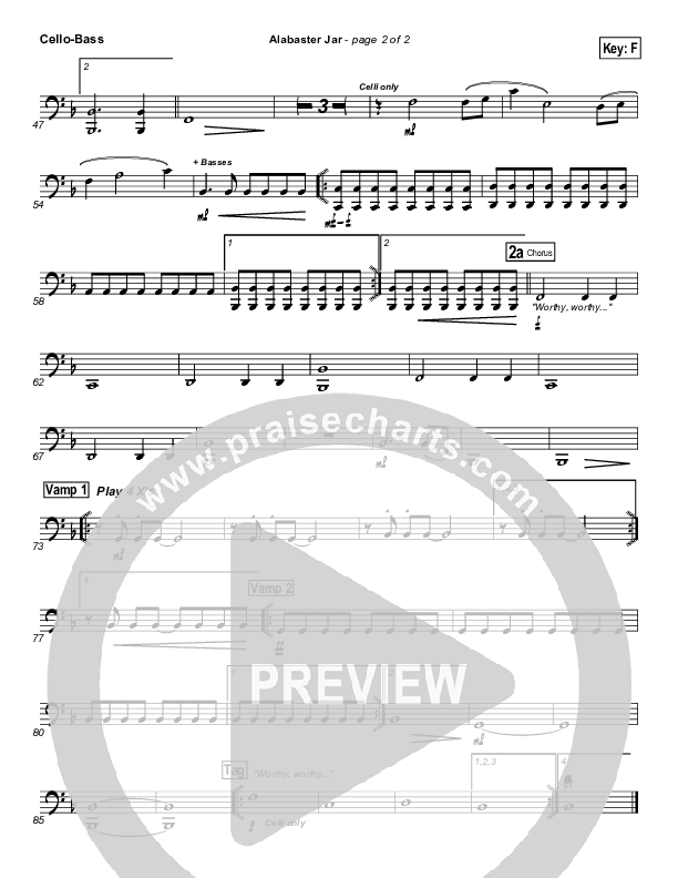 Alabaster Jar Cello/Bass (Gateway Worship)