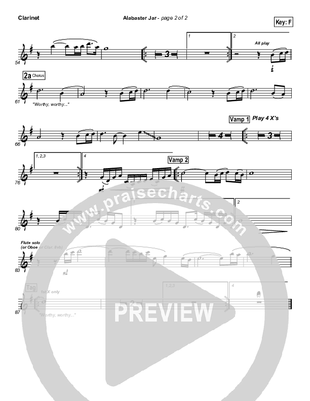 Alabaster Jar Clarinet (Gateway Worship)