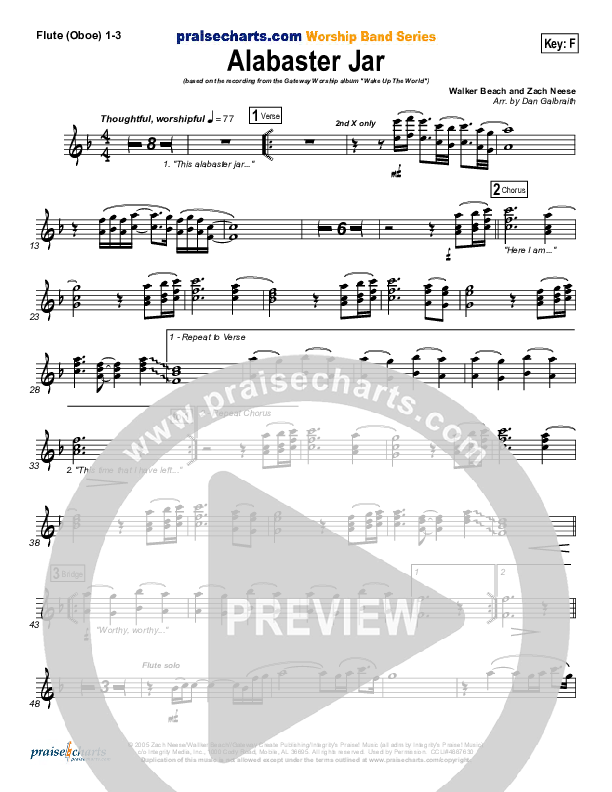 Alabaster Jar Flute/Oboe 1/2/3 (Gateway Worship)