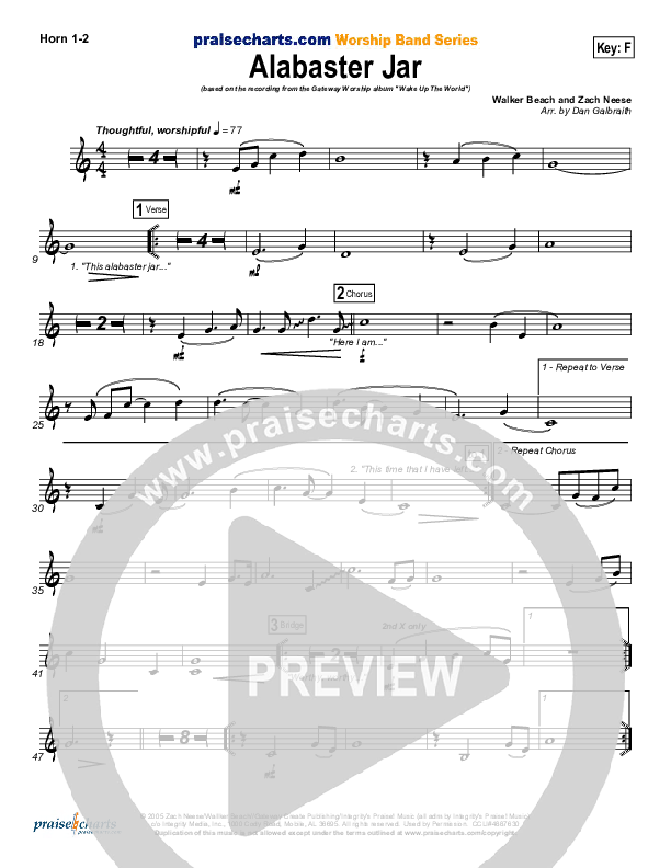 Alabaster Jar French Horn 1/2 (Gateway Worship)