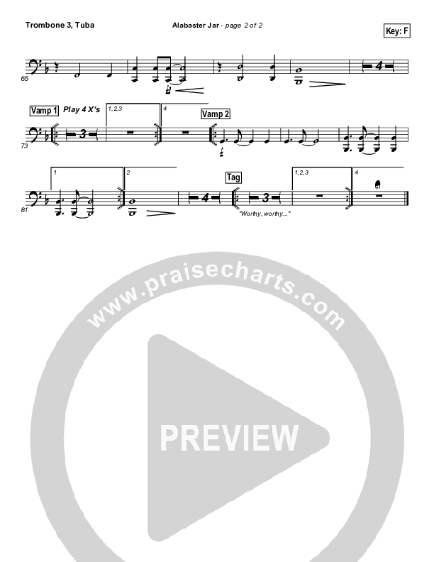 Alabaster Jar Trombone 3/Tuba (Gateway Worship)