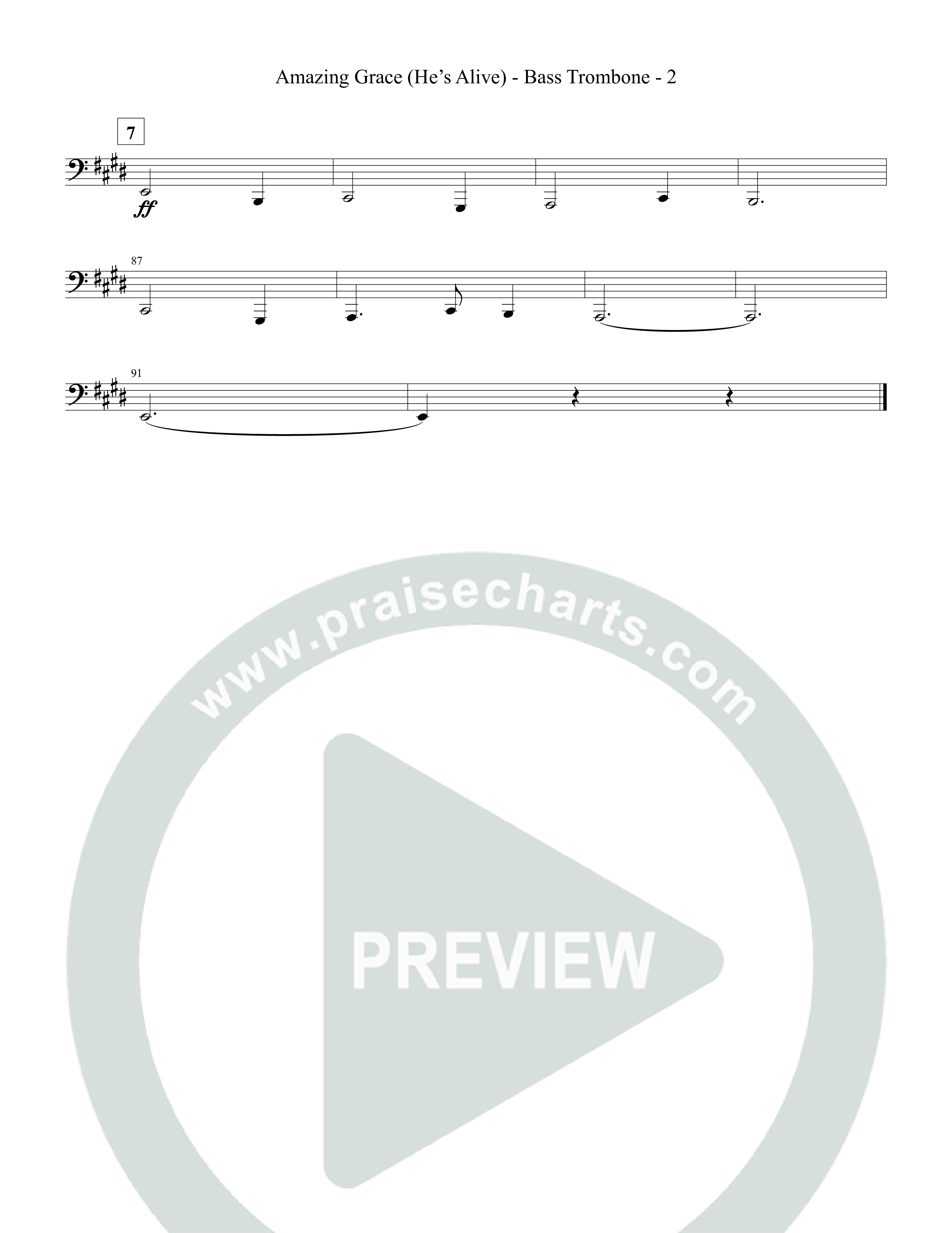 Amazing Grace (He's Alive) Bass Trombone (Tommee Profitt / Stanaj)