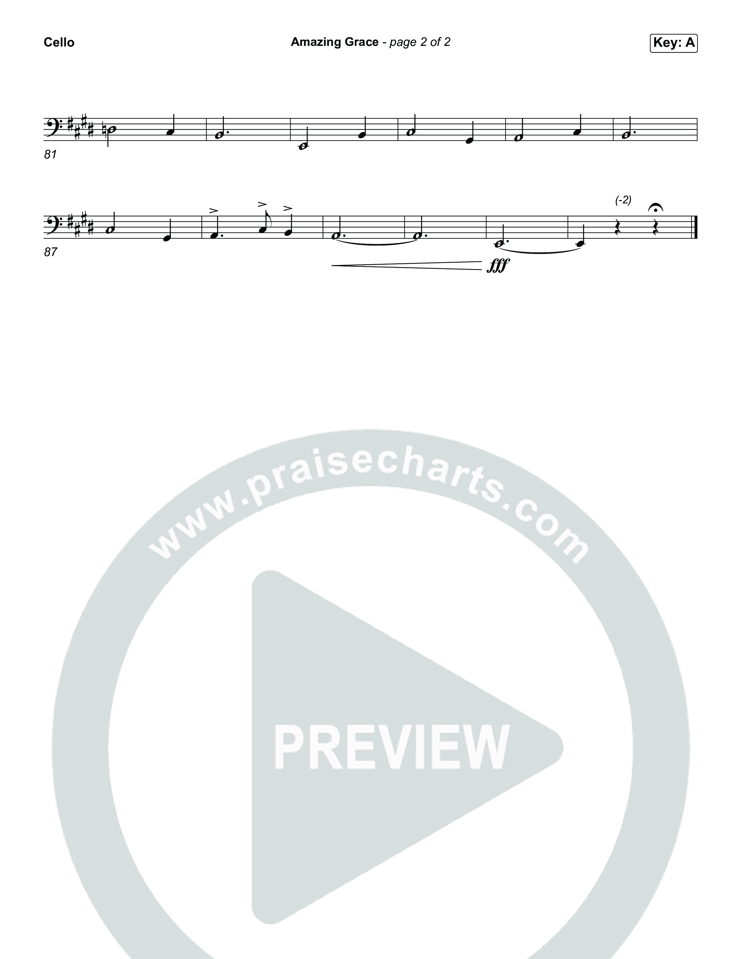 Amazing Grace (He's Alive) Cello (Tommee Profitt / Stanaj)