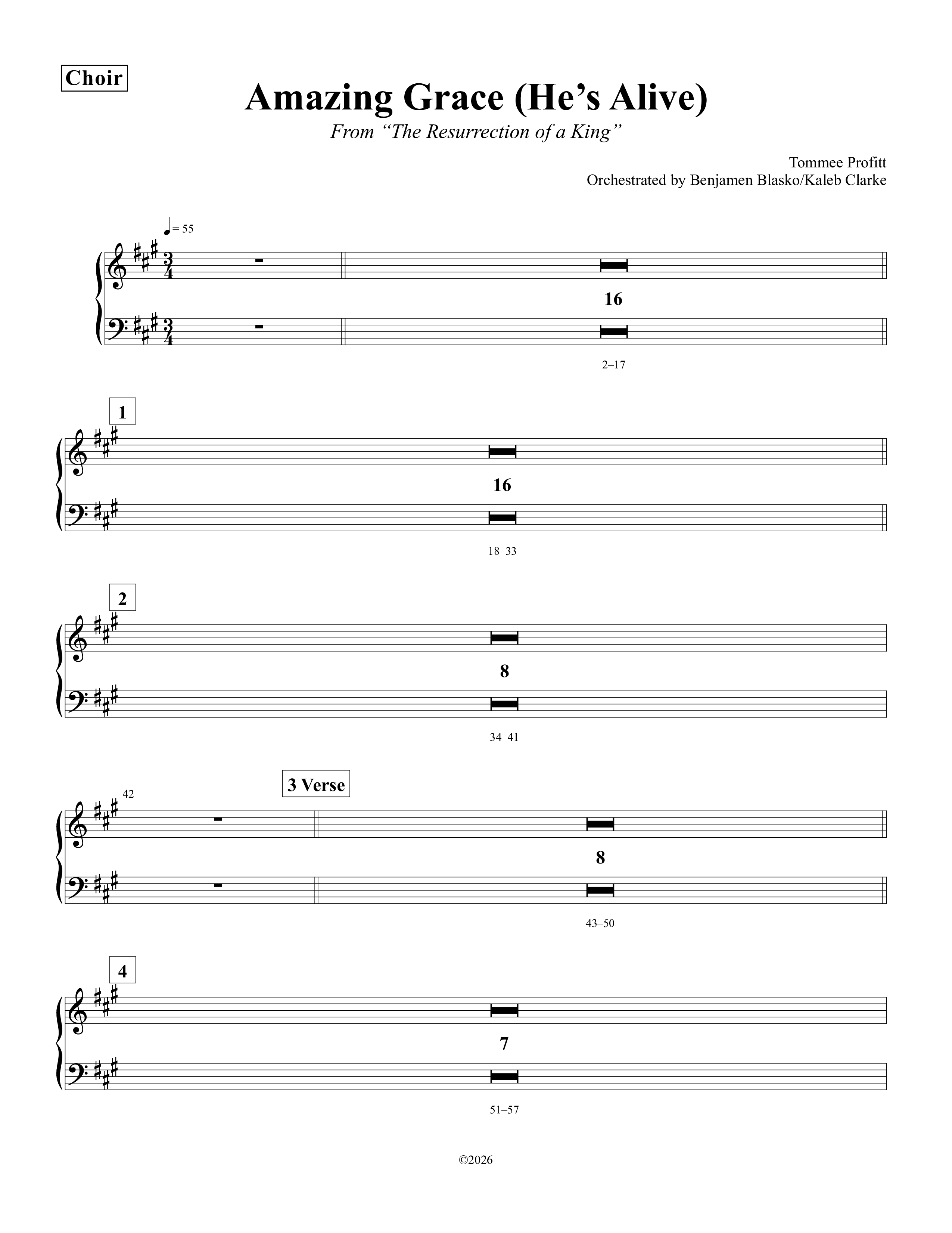 Amazing Grace (He's Alive) Piano/Vocal Pack (Tommee Profitt / Stanaj)