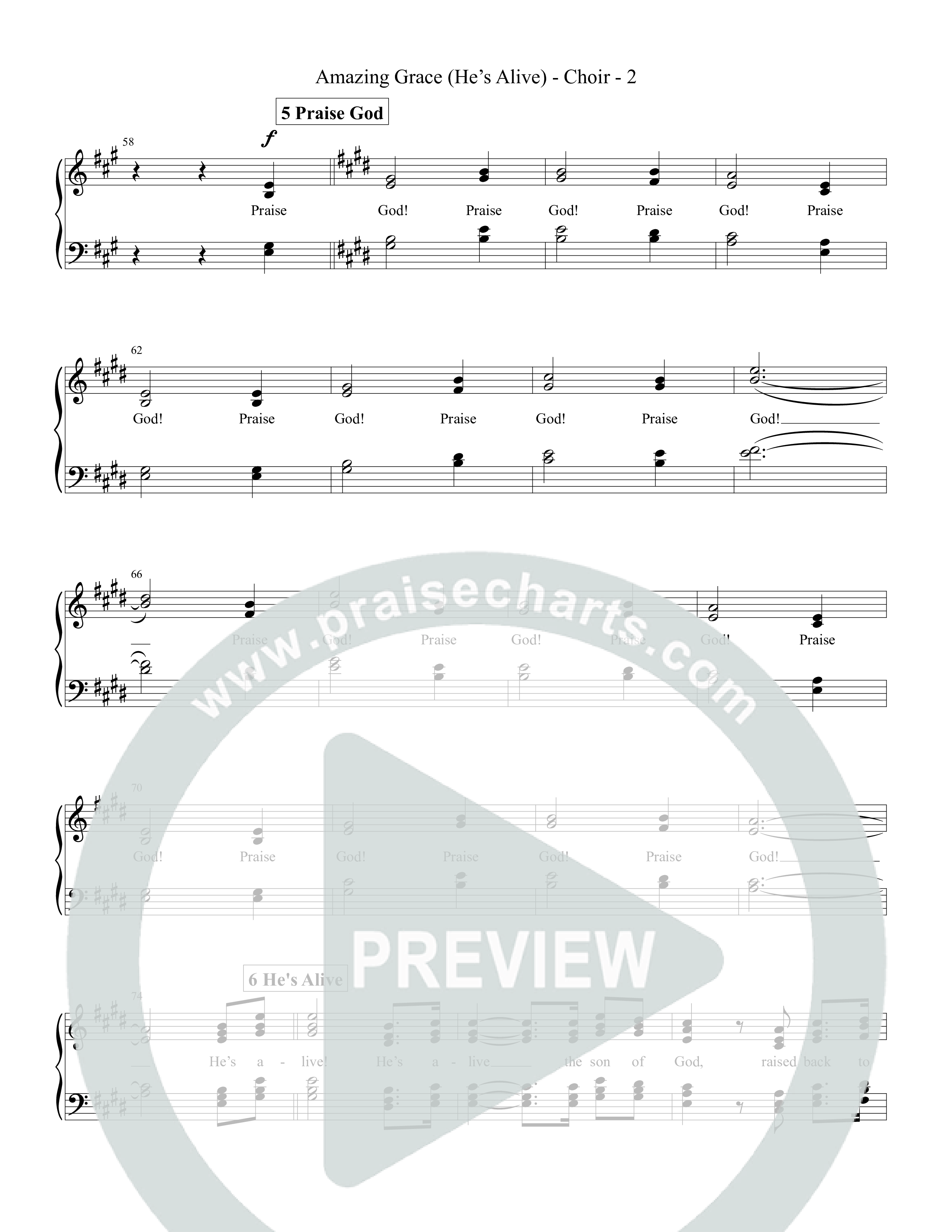 Amazing Grace (He's Alive) Piano/Vocal Pack (Tommee Profitt / Stanaj)