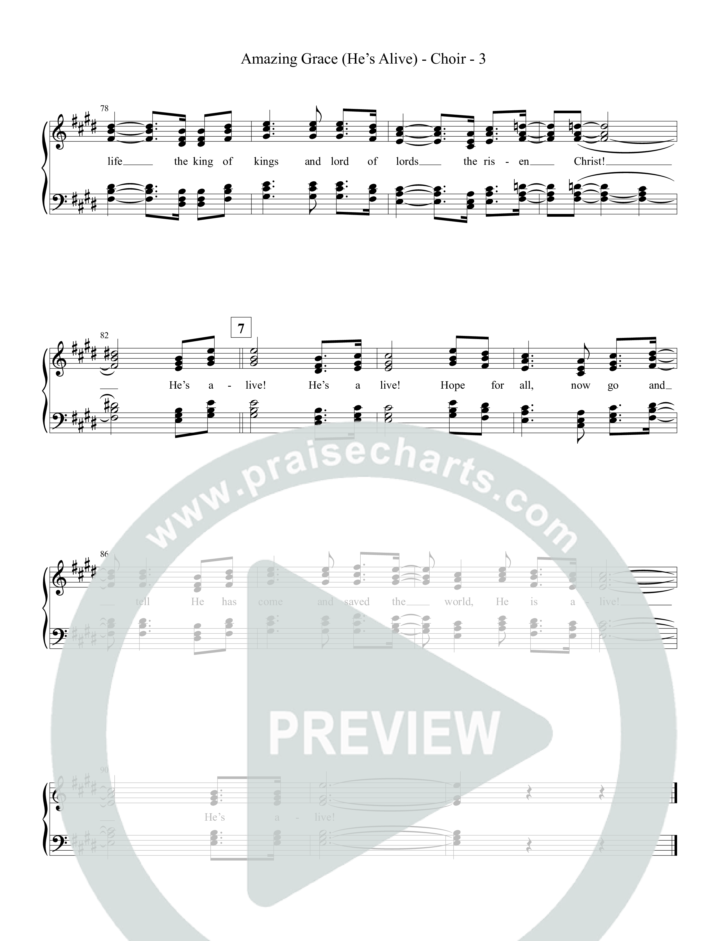 Amazing Grace (He's Alive) Piano/Vocal Pack (Tommee Profitt / Stanaj)