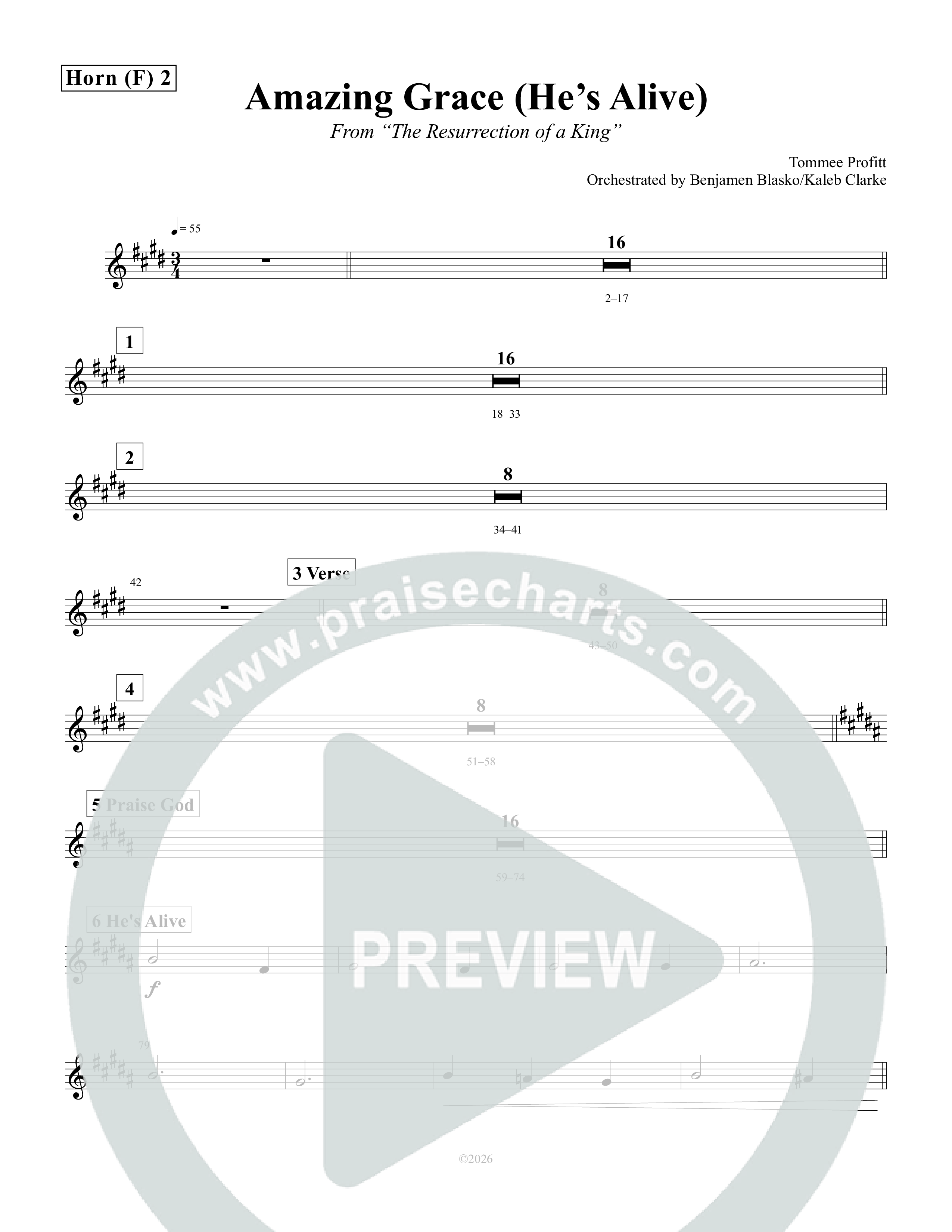 Amazing Grace (He's Alive) French Horn (Tommee Profitt / Stanaj)