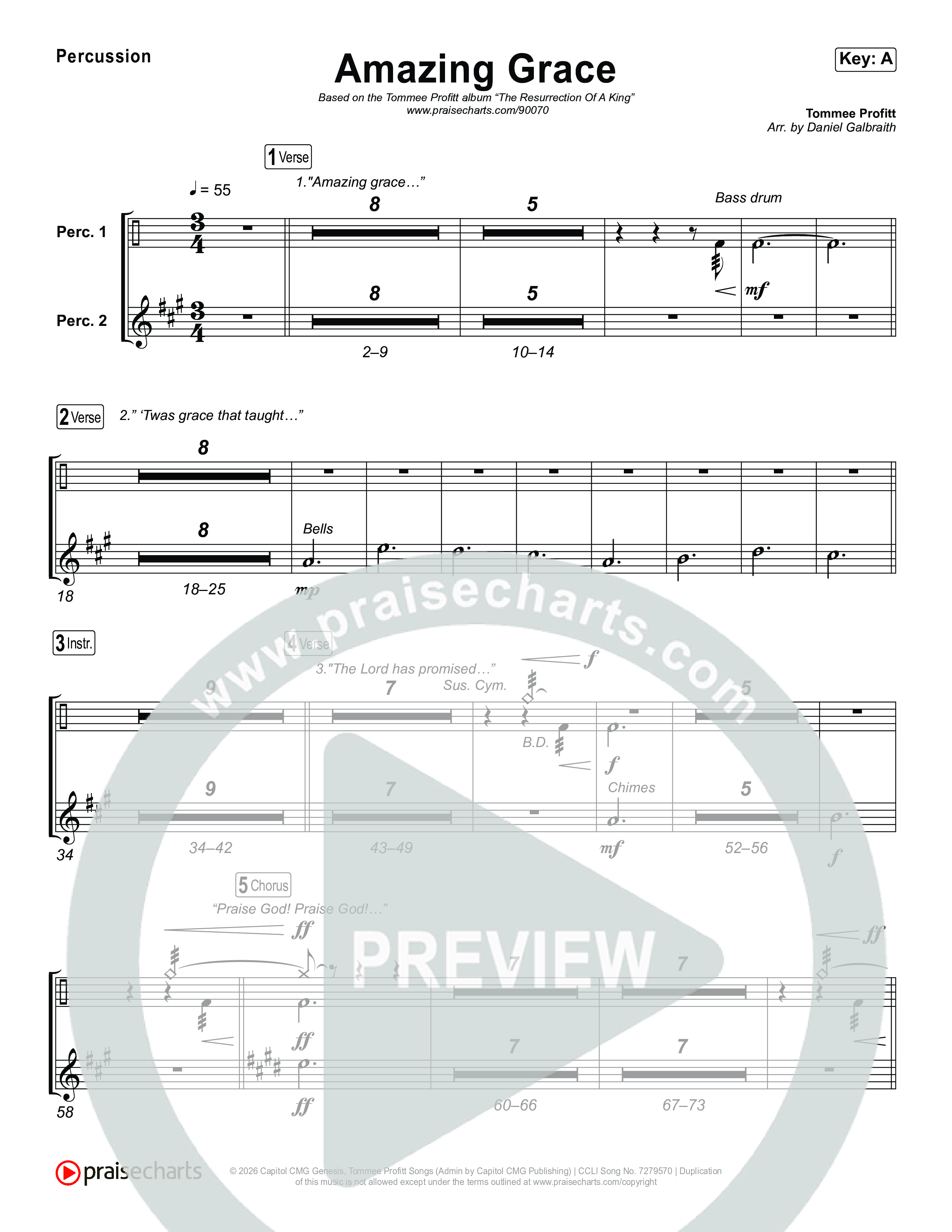 Amazing Grace (He's Alive) Percussion (Tommee Profitt / Stanaj)