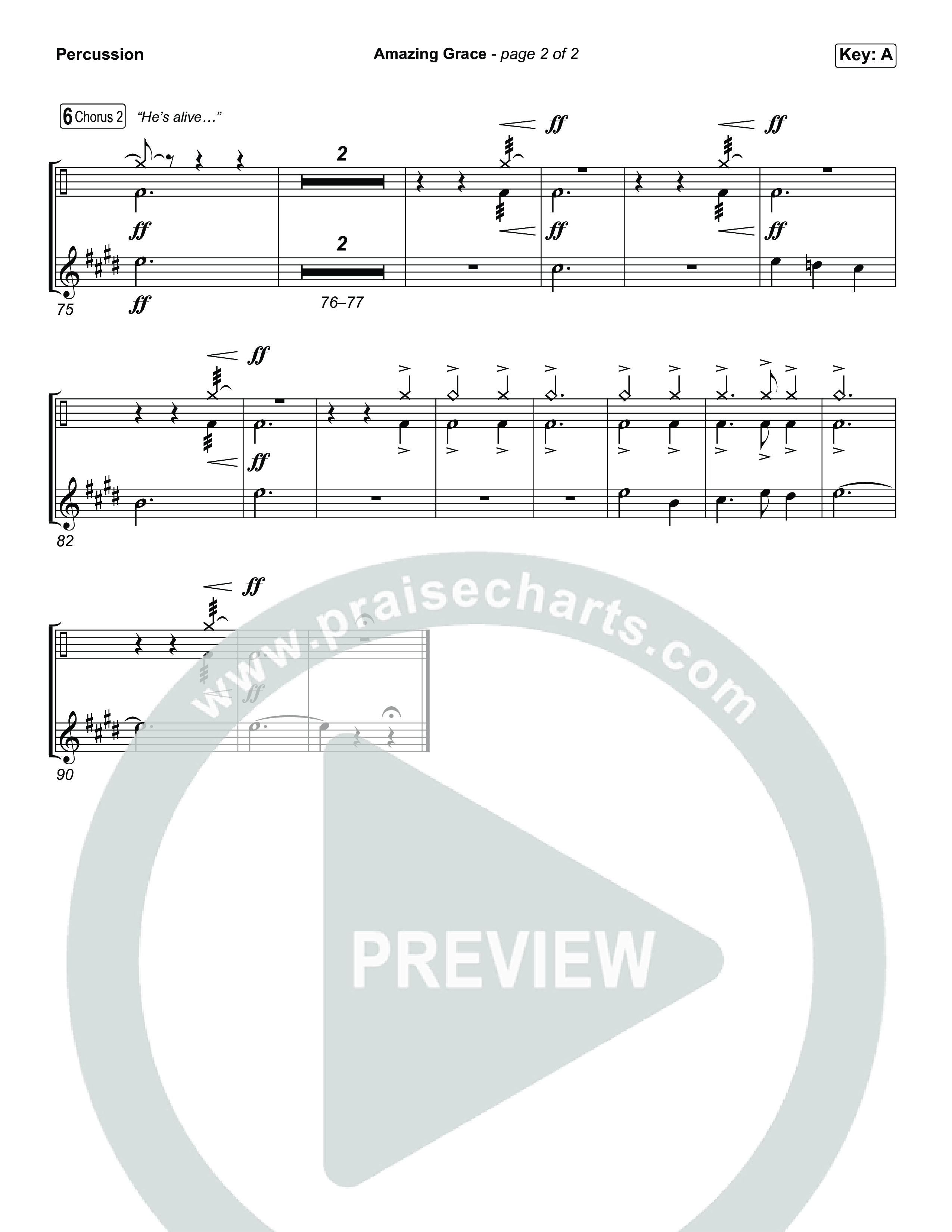 Amazing Grace (He's Alive) Percussion (Tommee Profitt / Stanaj)
