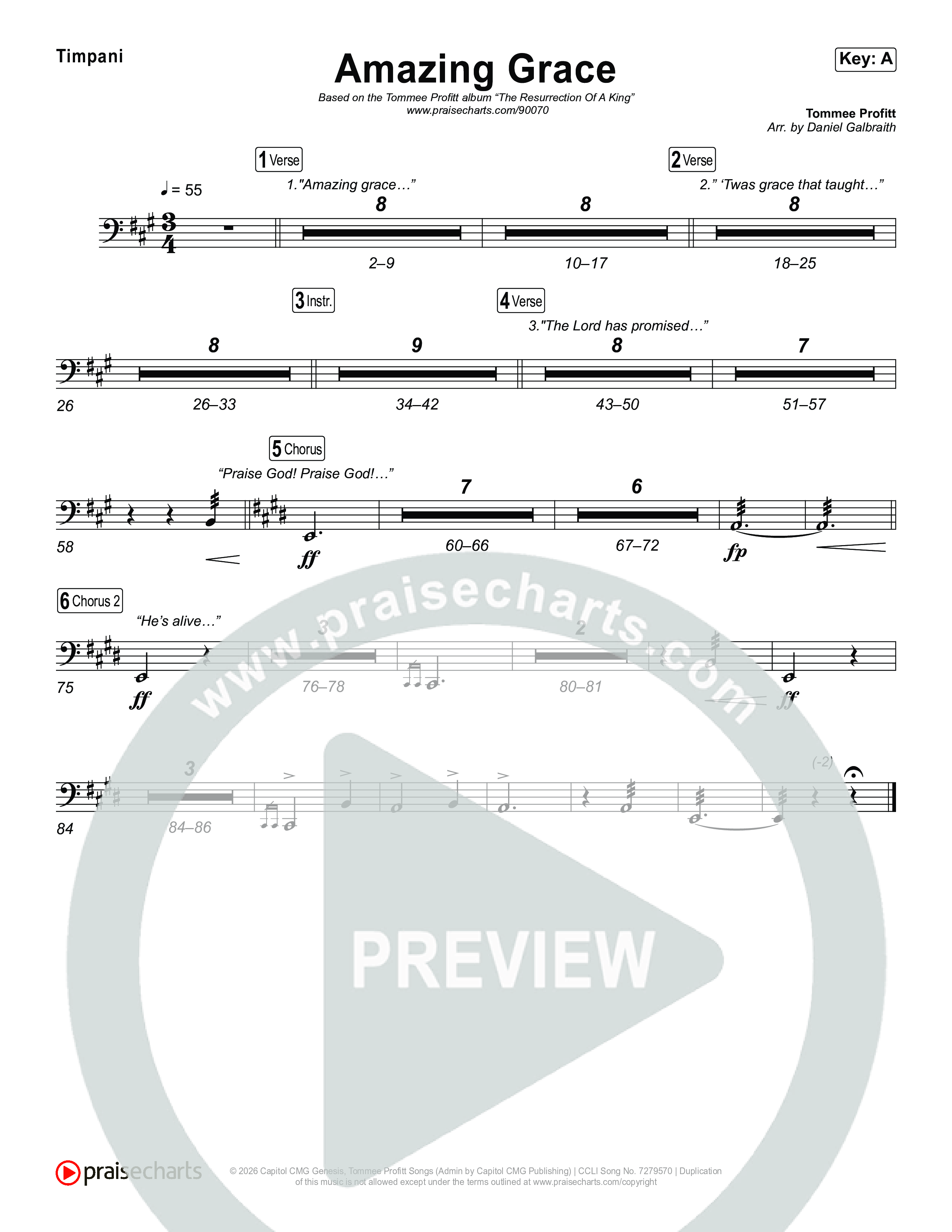 Amazing Grace (He's Alive) Timpani (Tommee Profitt / Stanaj)