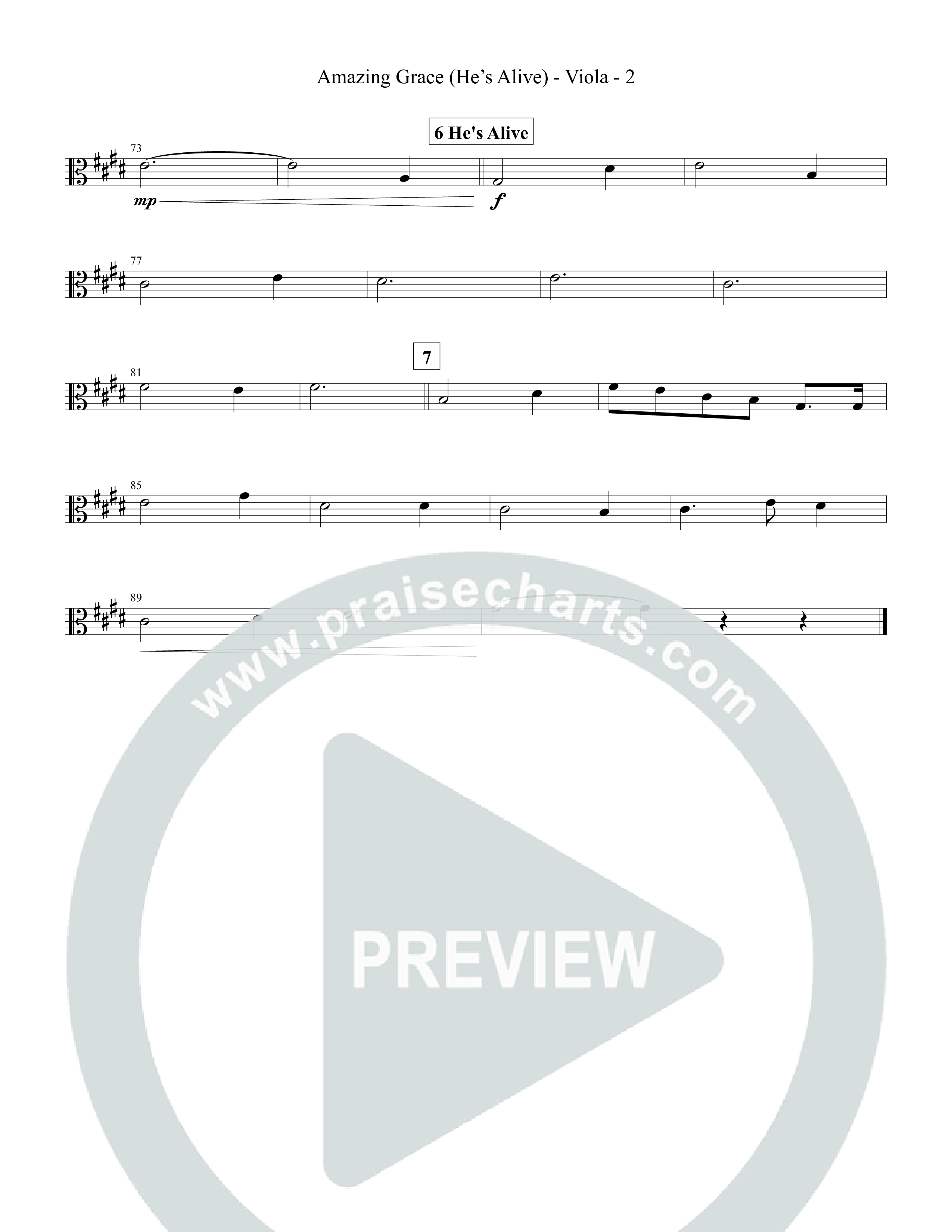 Amazing Grace (He's Alive) Viola (Tommee Profitt / Stanaj)